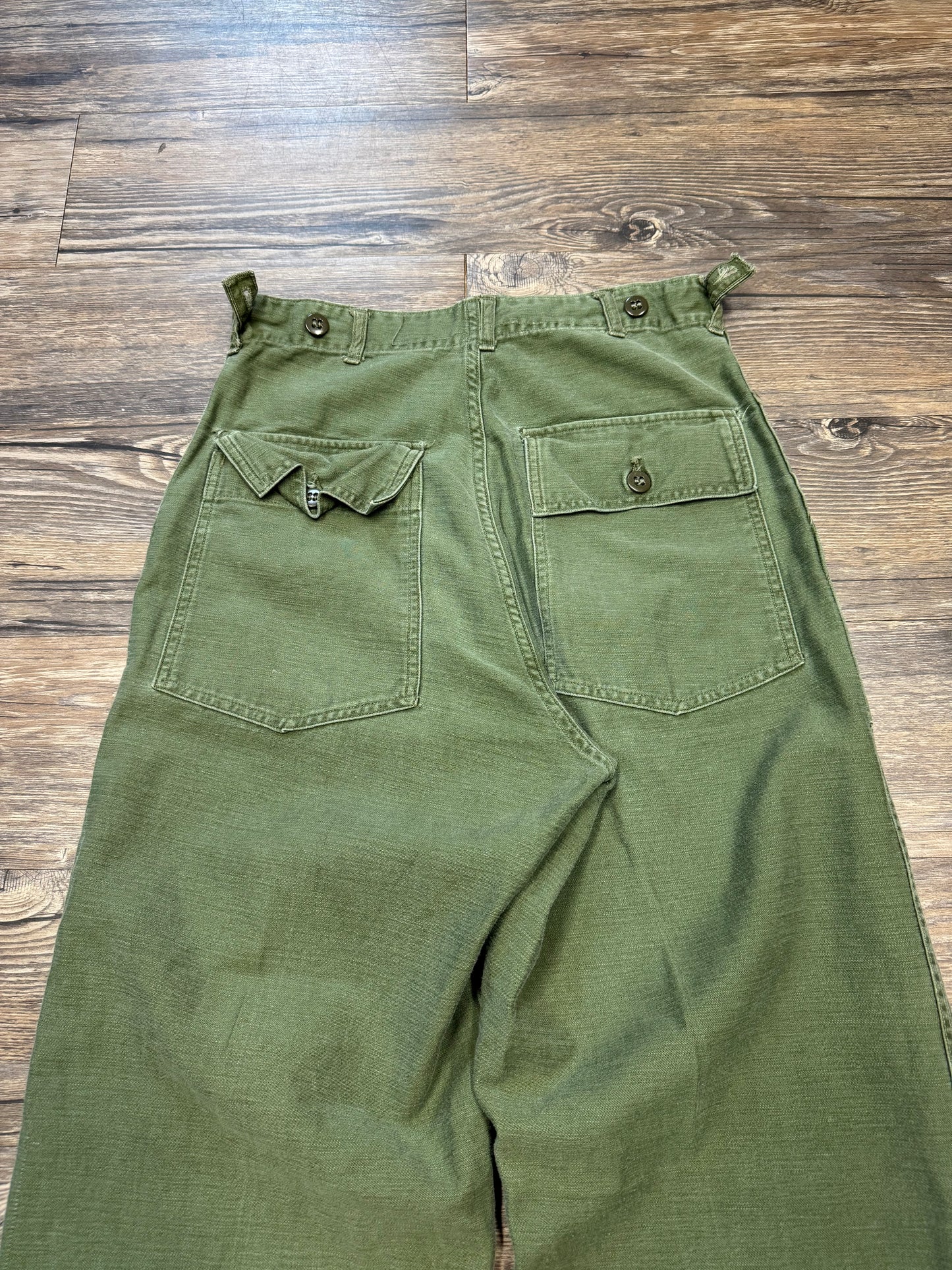 VINTAGE 70’S OG 107 MILITARY ARMY PANTS (30)