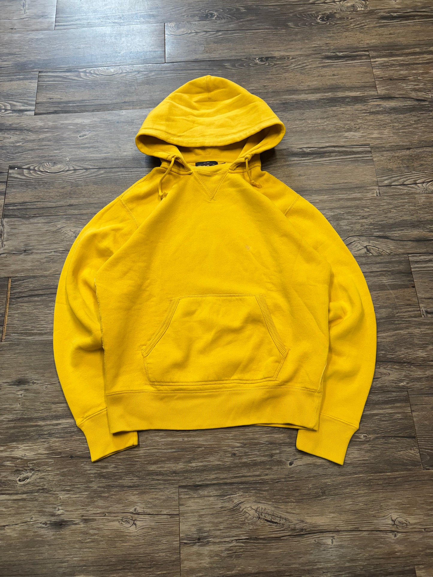 DOUBLE RL VINTAGE RUGBY NECK HOODIE (M)