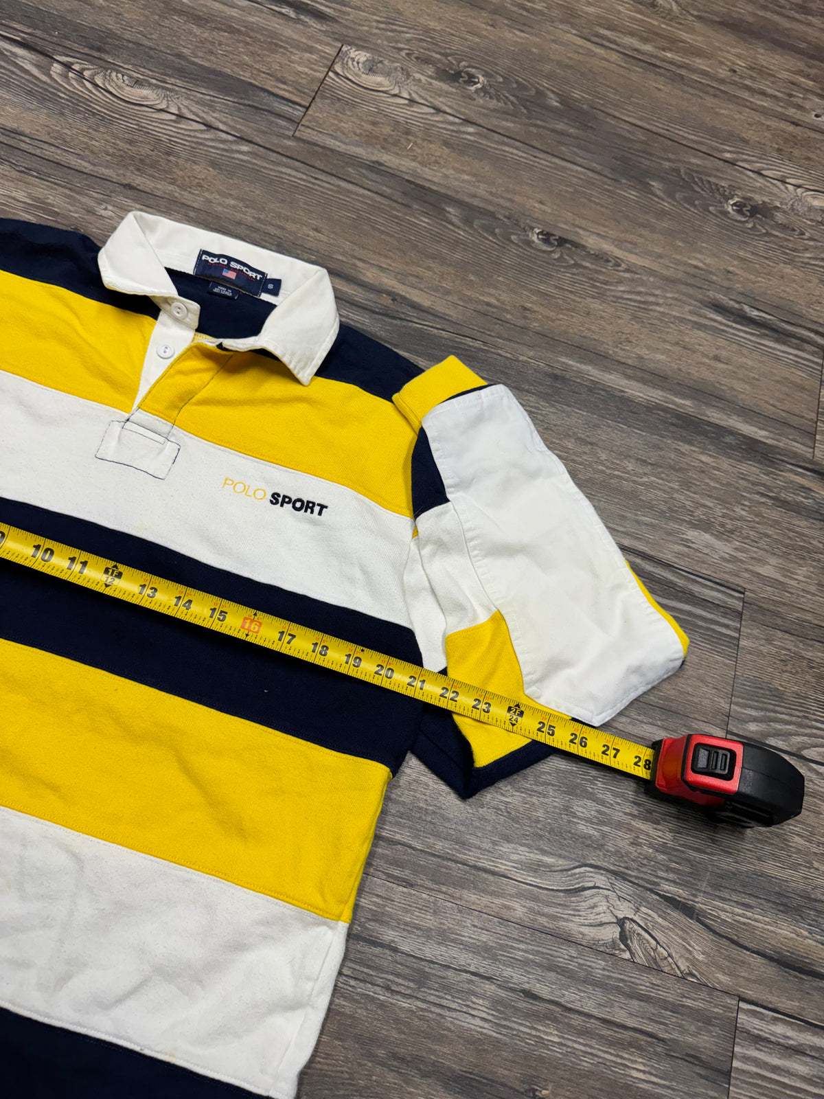 POLO RALPH LAUREN SPORT 90’s STRIPED RUGBY SHIRT (S)