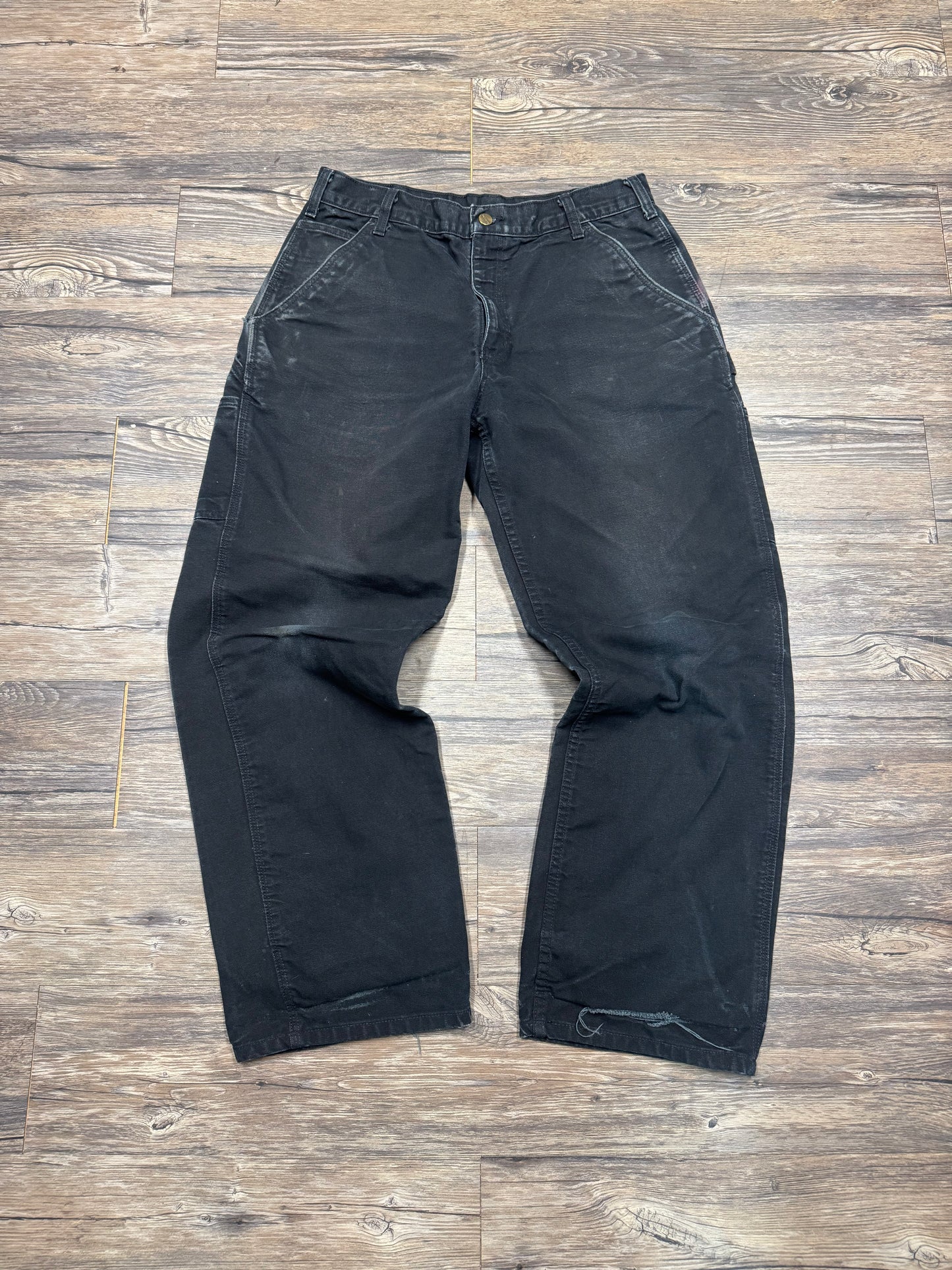 BLACK FADED CARHARTT PANTS (33x30)