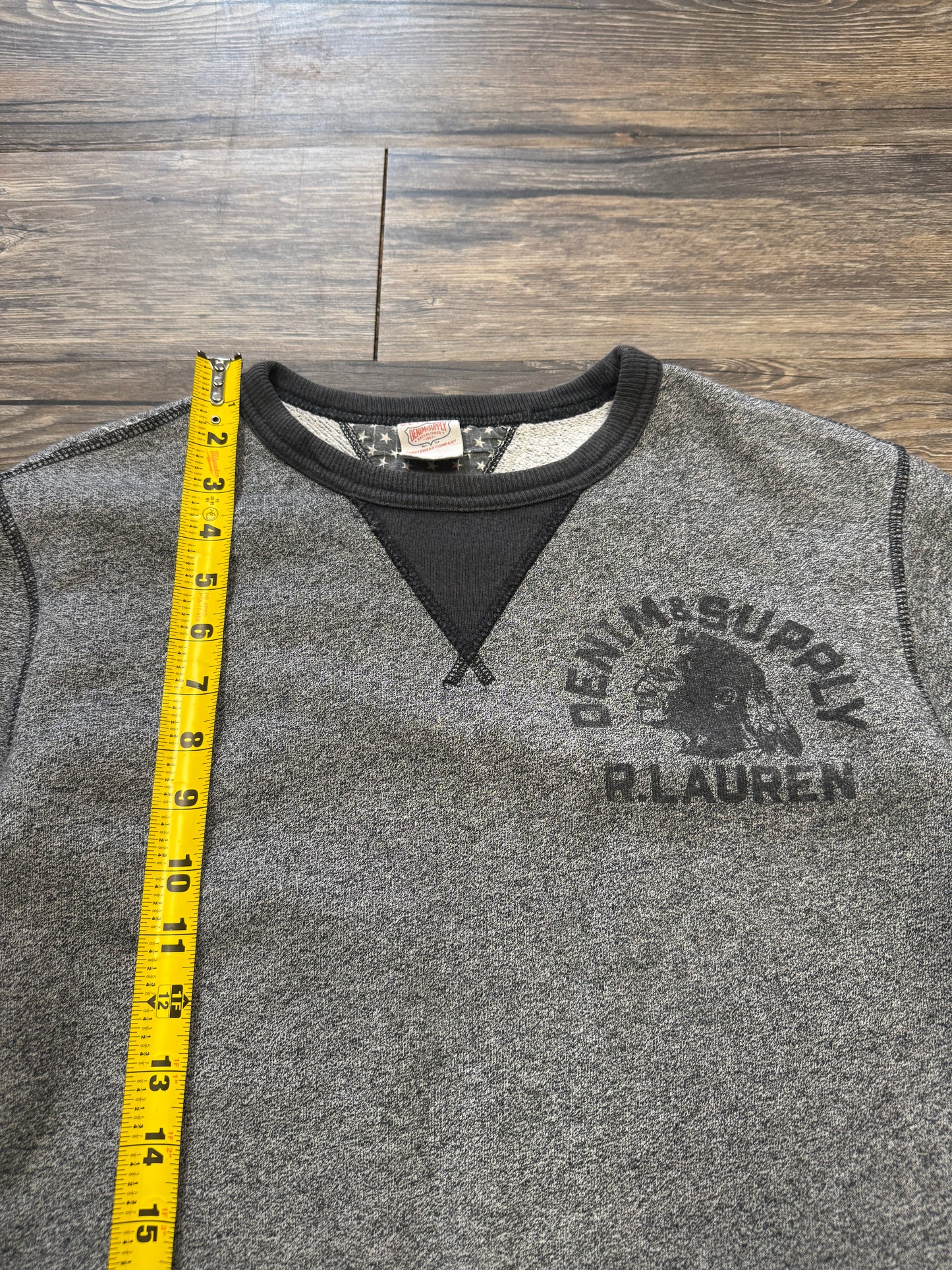 RALPH LAUREN DENIM & SUPPLY TWO TONE CREWNECK (M)