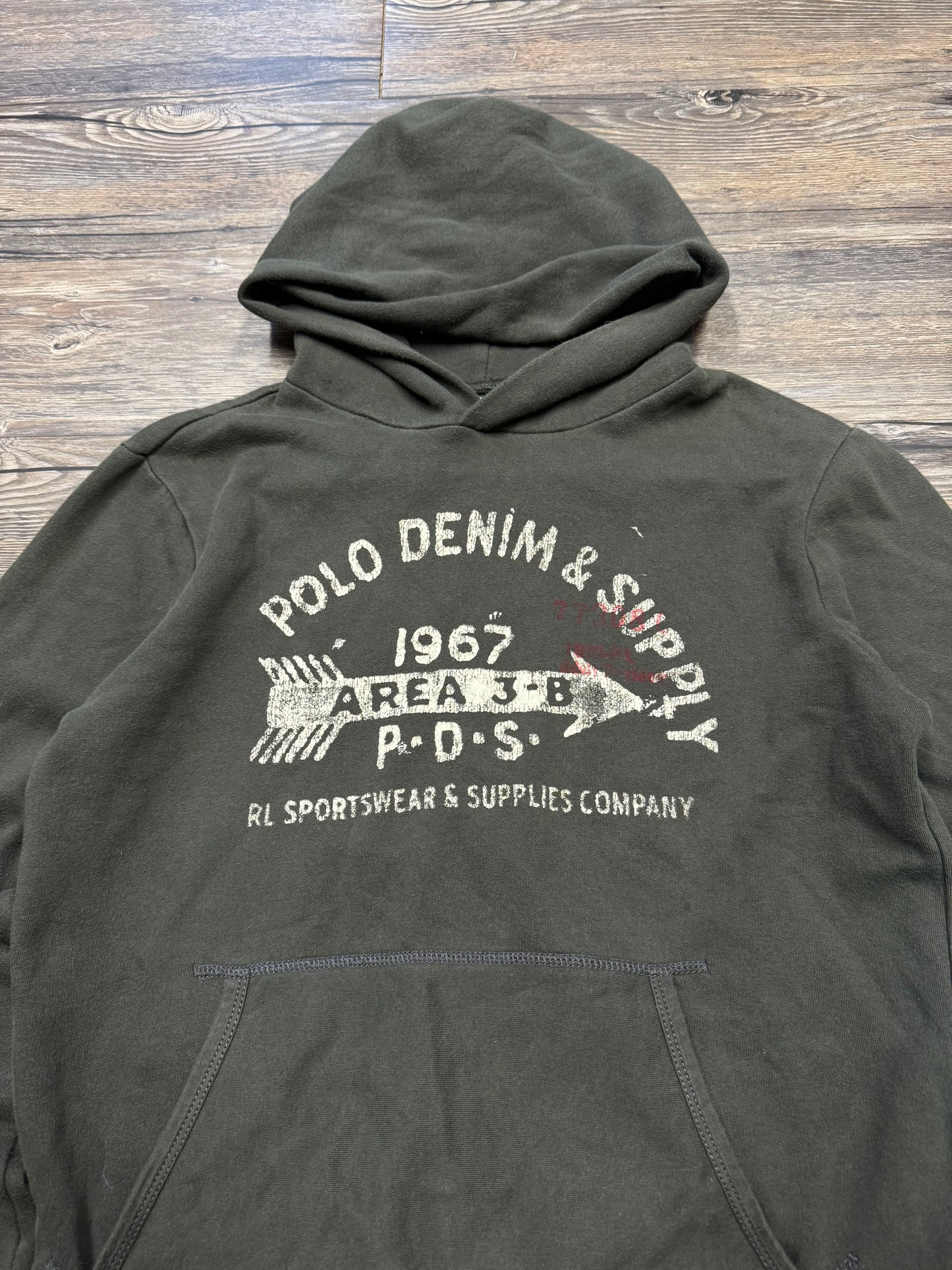 DENIM & SUPPLY RALPH LAUREN LOGO HOODIE (M)