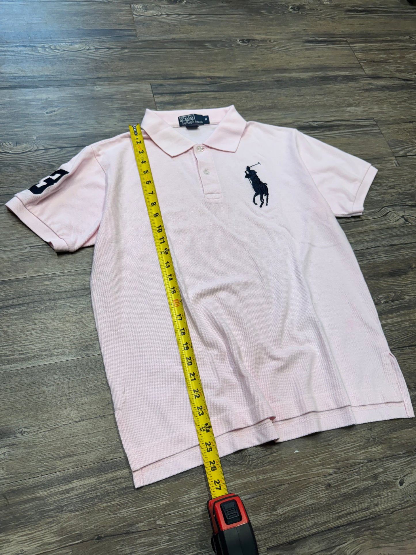 RALPH LAUREN BABY PINK BIG PONY POLO (M)