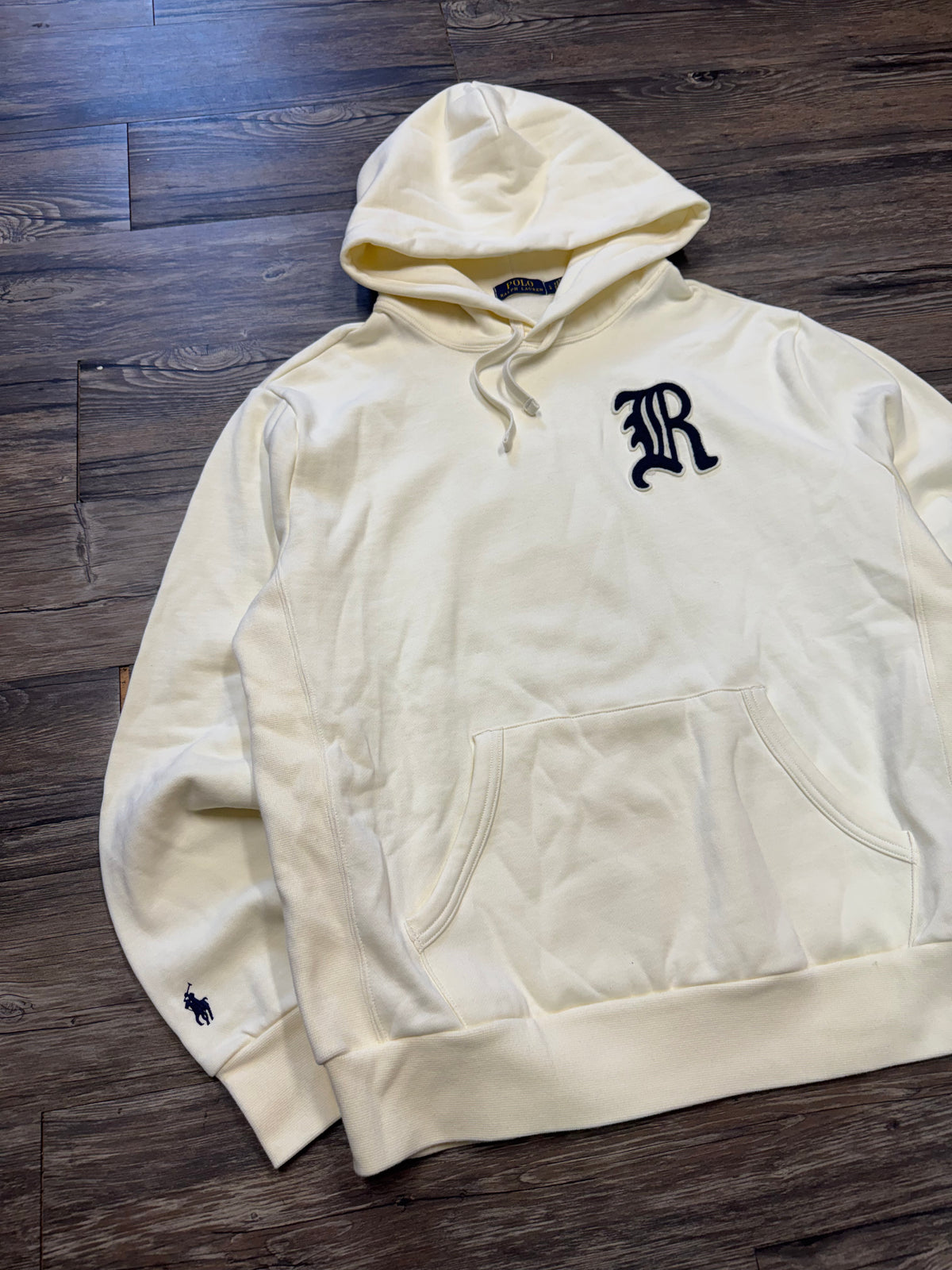 POLO RALPH LAUREN VARSITY LETTER LOGO HOODIE (L)
