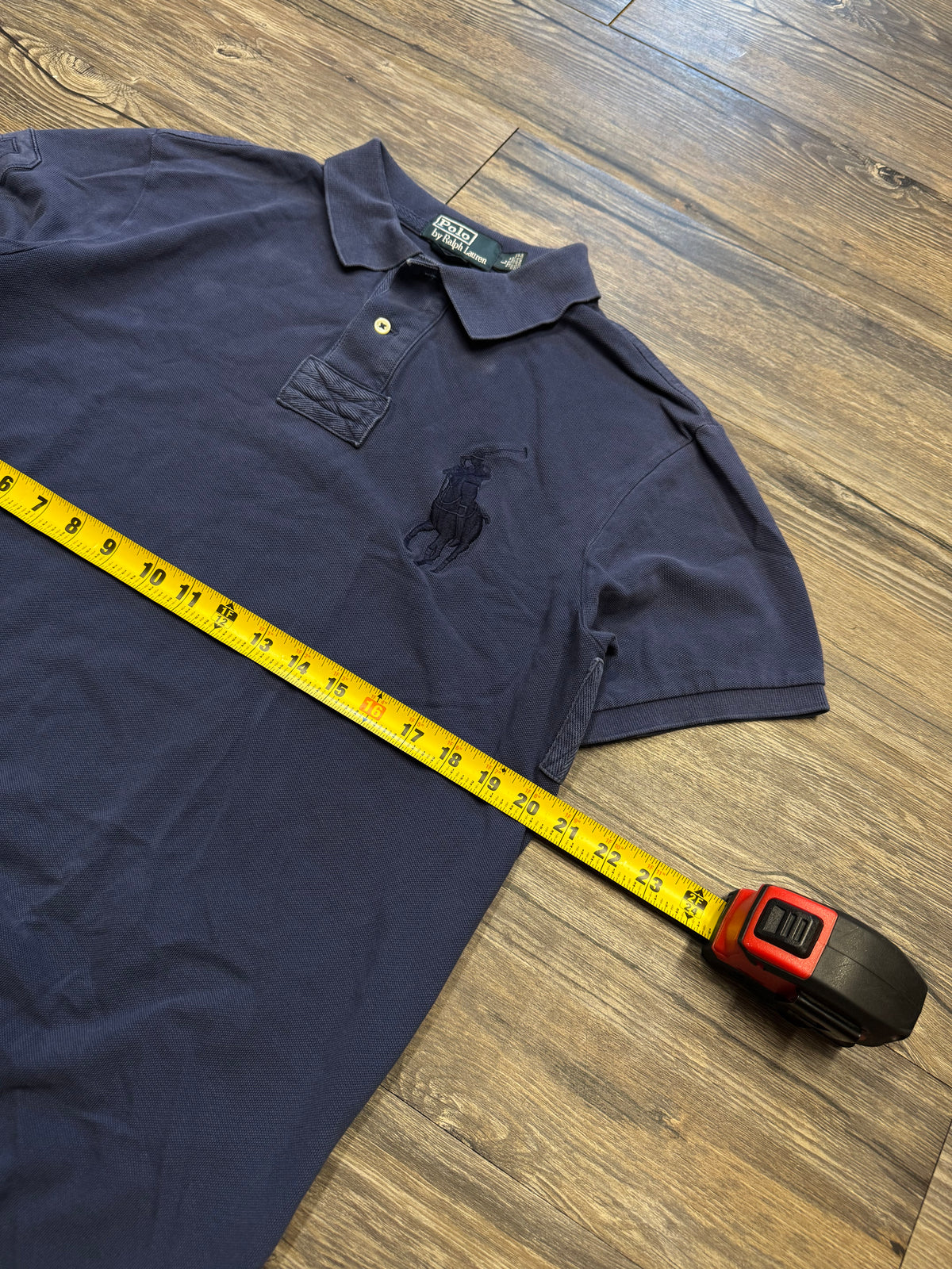 POLO RALPH LAUREN DARKWASH BLUE BIG PONY POLO (M)