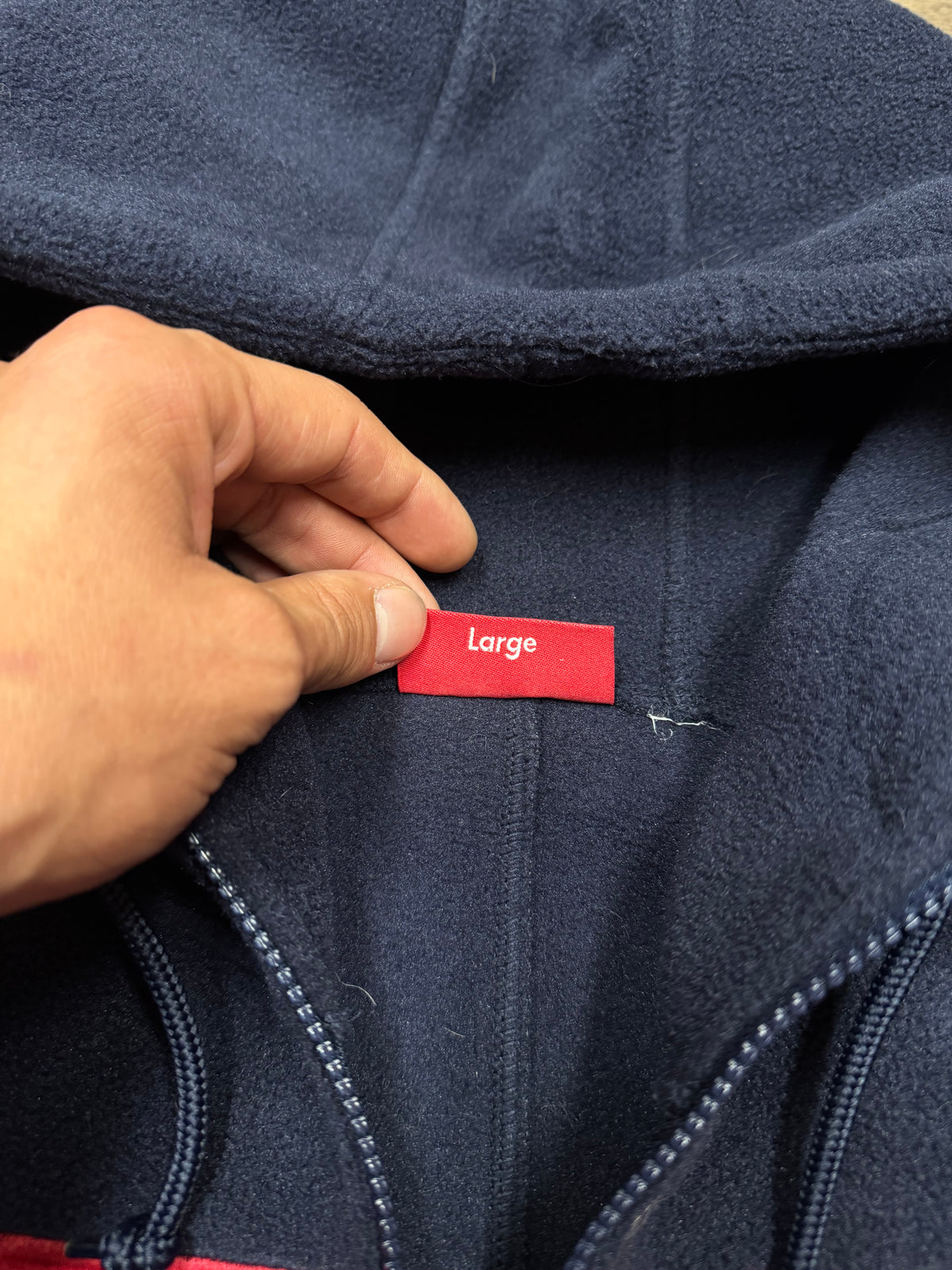 SUPREME QUARTER-ZIP HOODED FLEECE (L)