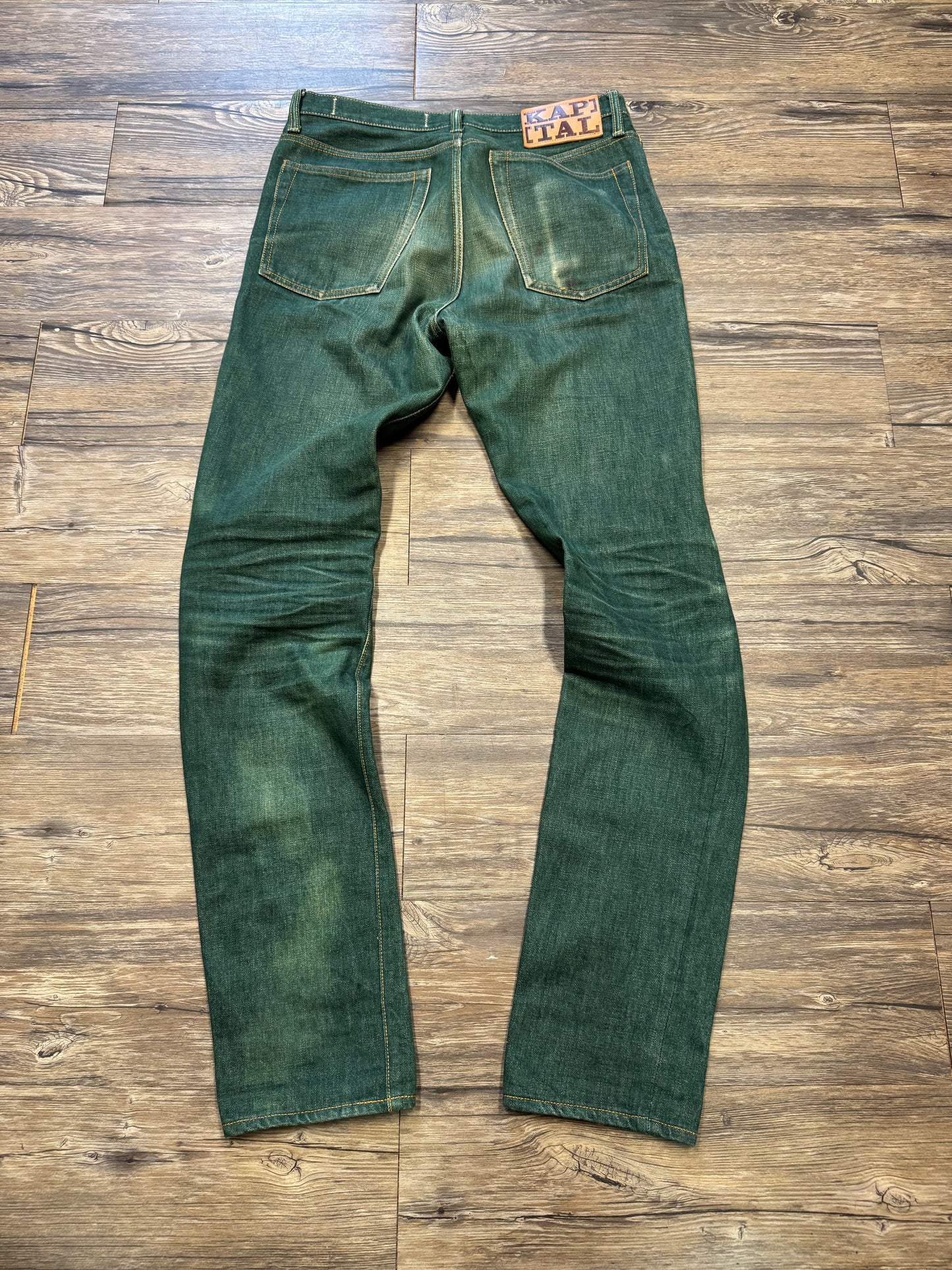 KAPITAL NO.4 PLANT DYED DENIM 5P MONKEY CISCO JEANS (30)