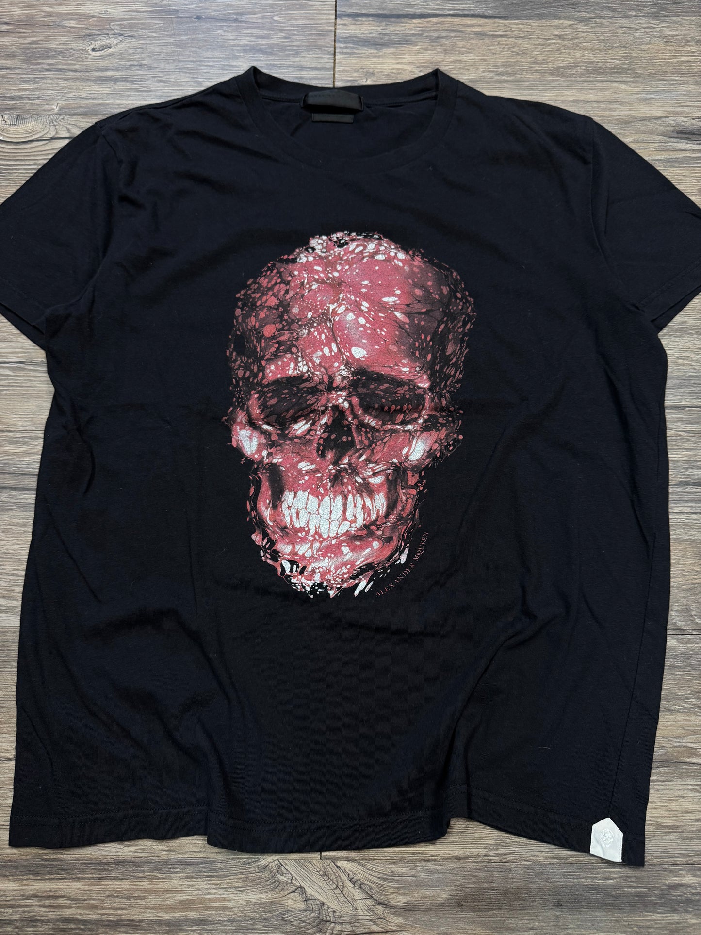 ALEXANDER MCQUEEN STRIKE RED SKULL T-SHIRT (L)