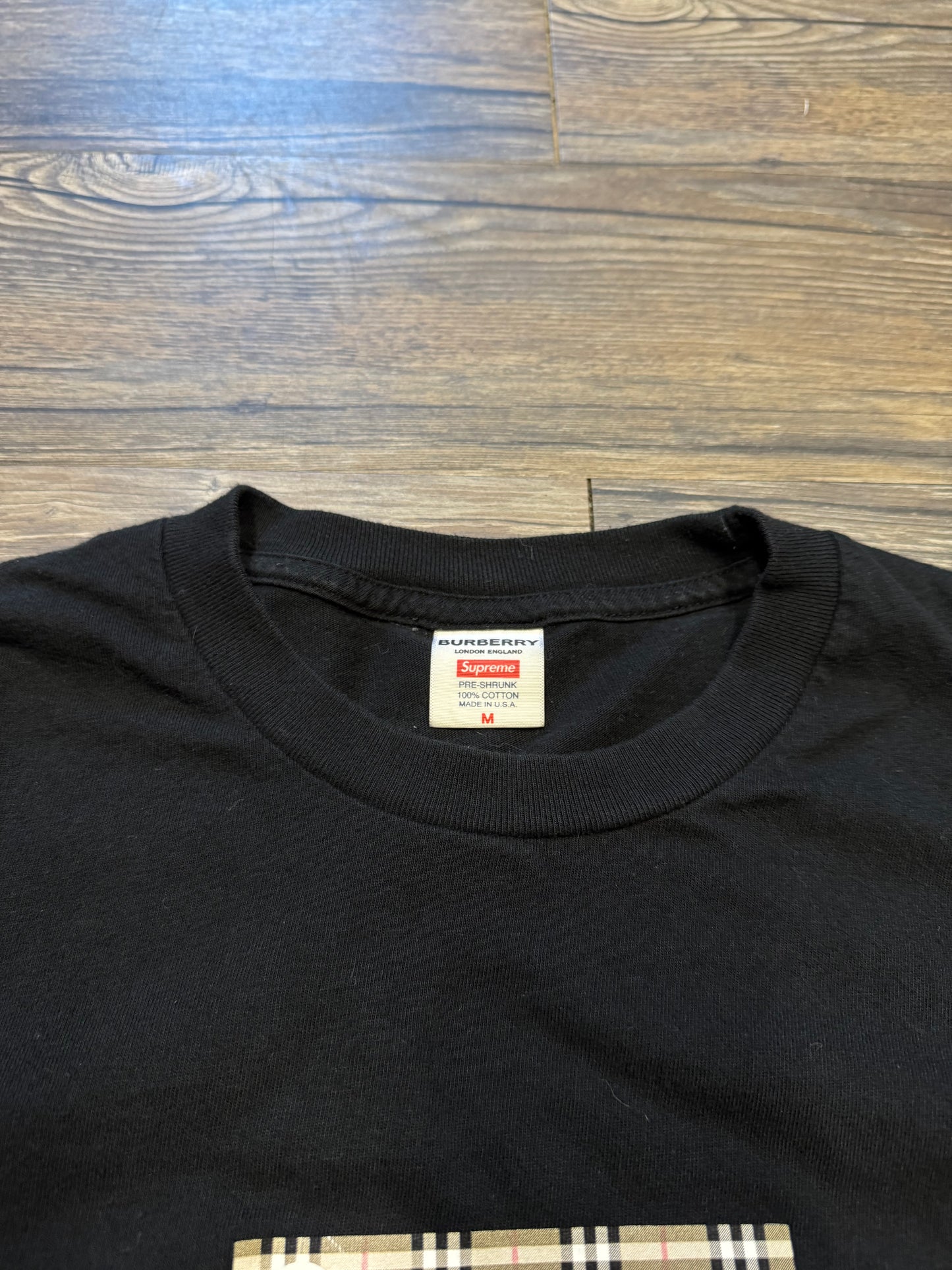 SUPREME BURBERRY BOX LOGO T-SHIRT (M)