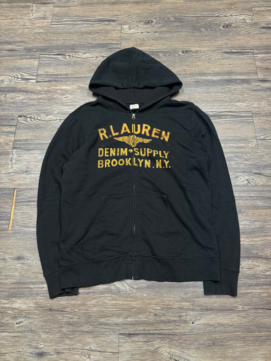 POLO RALPH LAUREN DENIM & SUPPLY ZIP-UP HOODIE (L)