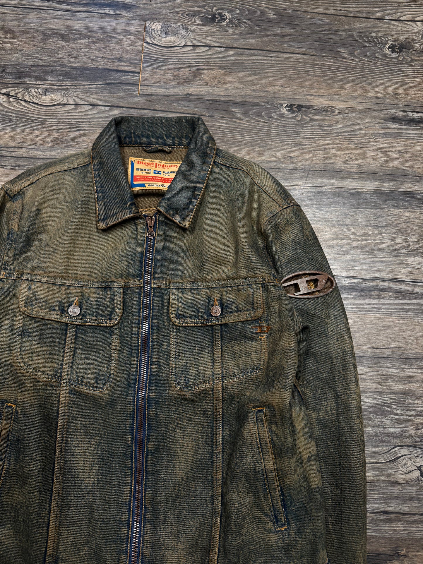 DIESEL SSENSE EXCLUSIVE MUDWASH JEAN JACKET (L)
