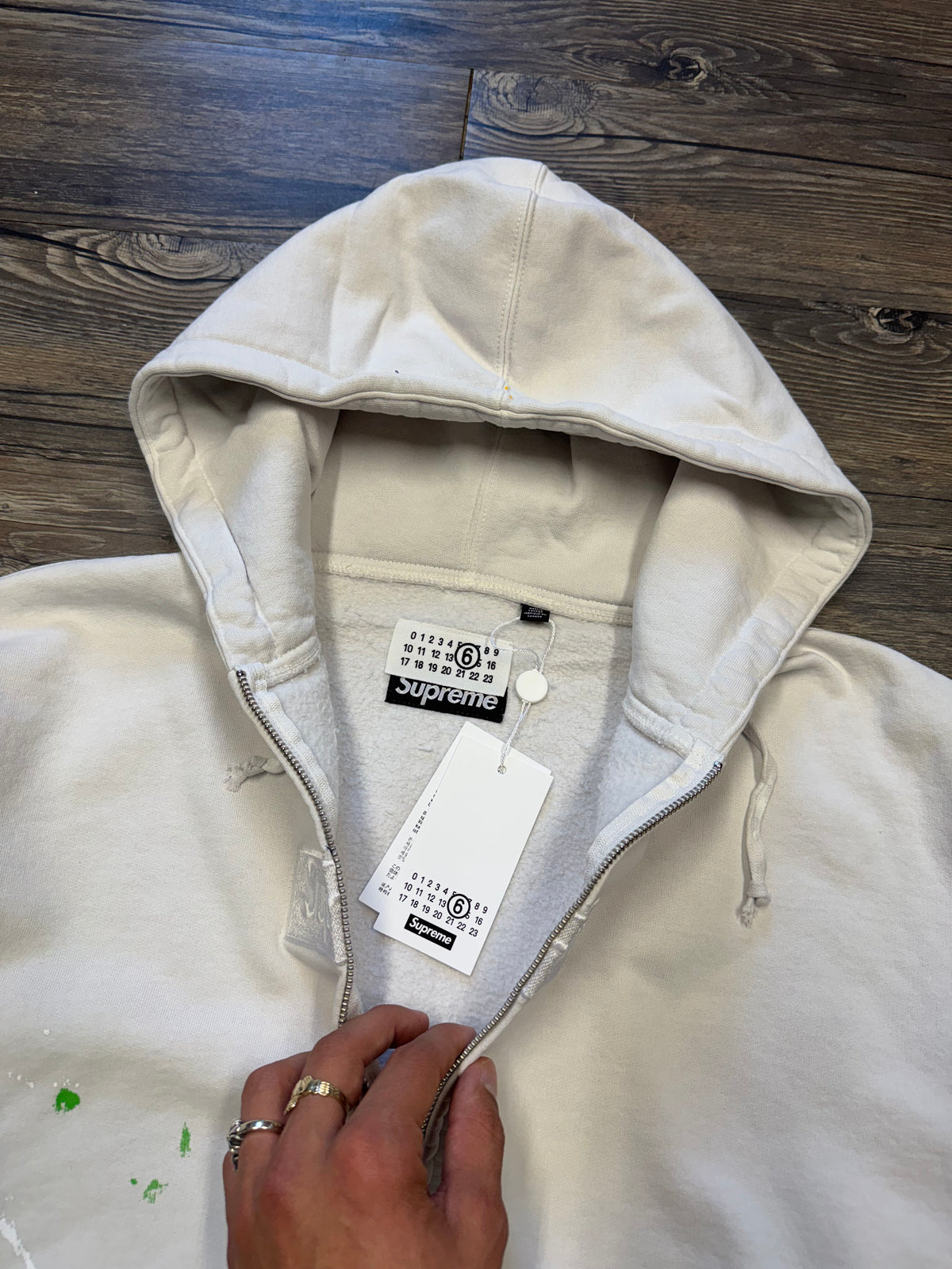 SUPREME X MAISON MARGIELA ZIP UP BOX LOGO (L)