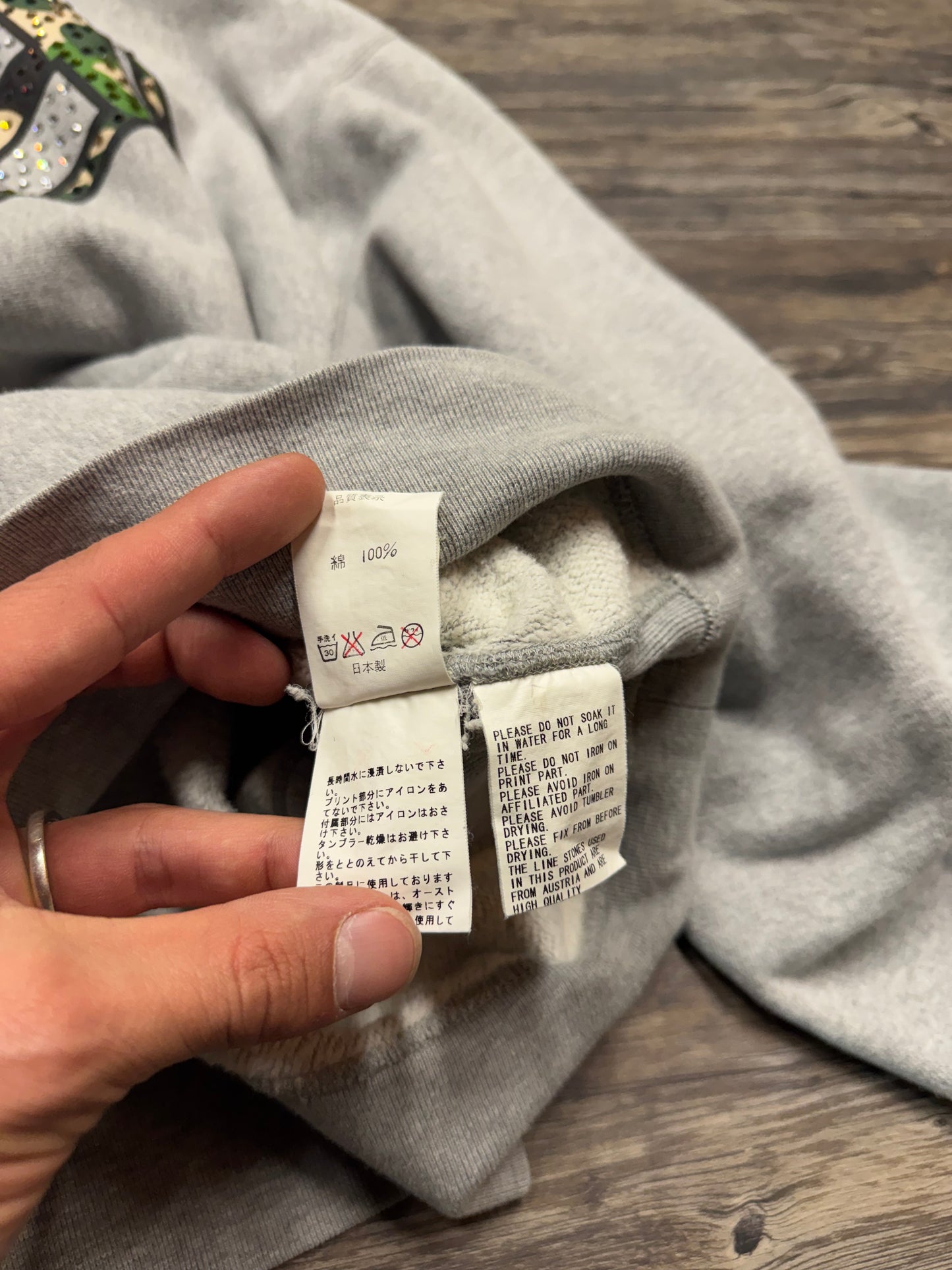 BAPE RHINESTONE HOODIE (M)
