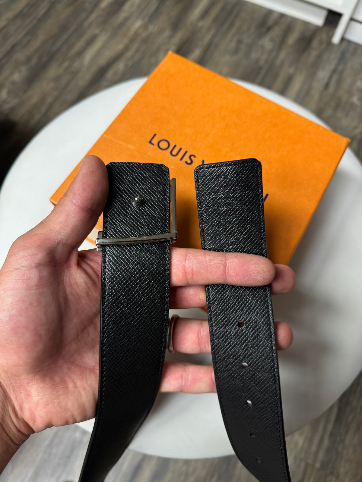 LOUIS VUITTON MONOGRAM INITIALES BELT (OS)
