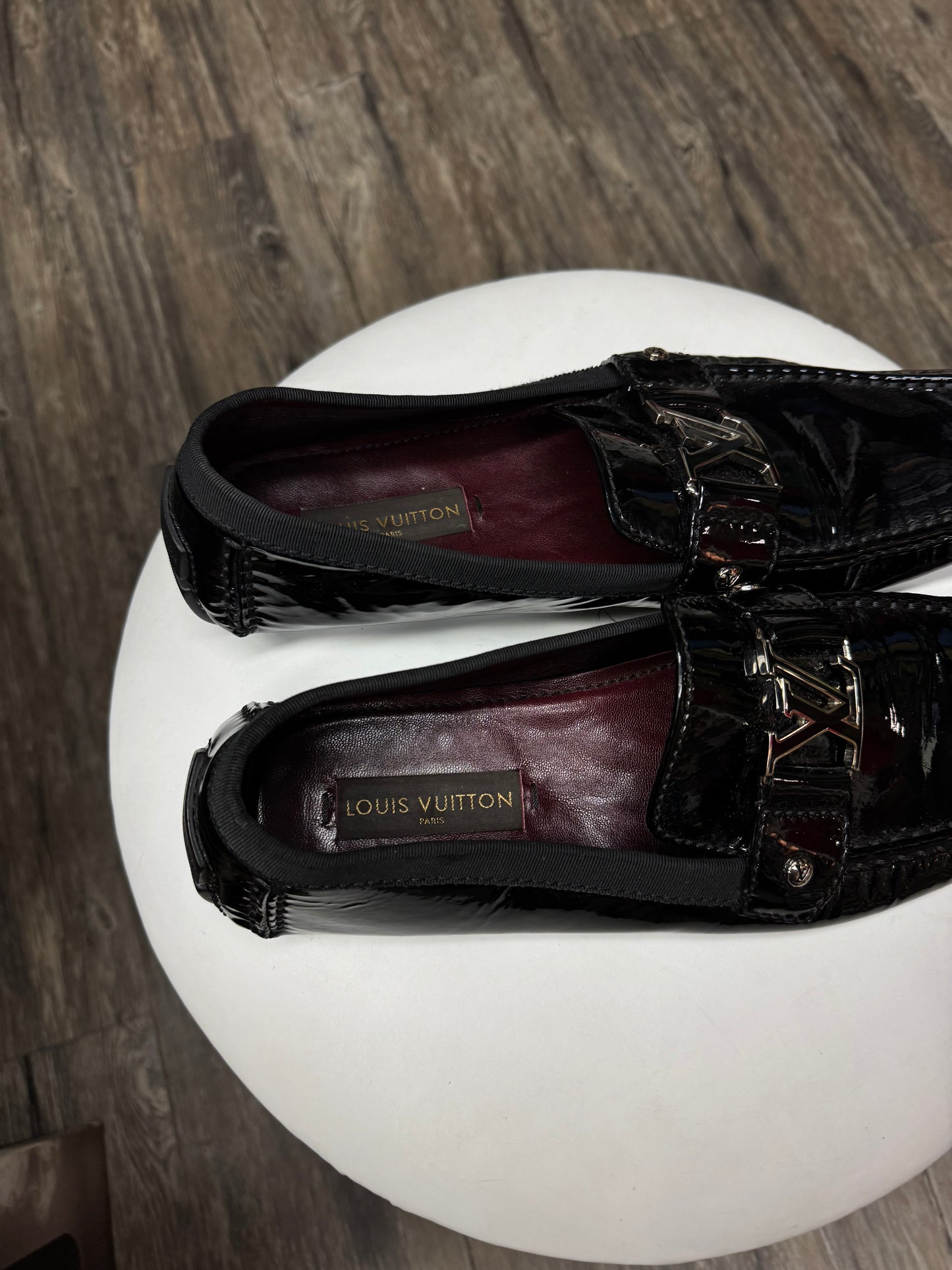 LOUIS VUTTION BLACK PATENT LEATHER LOAFERS (11)