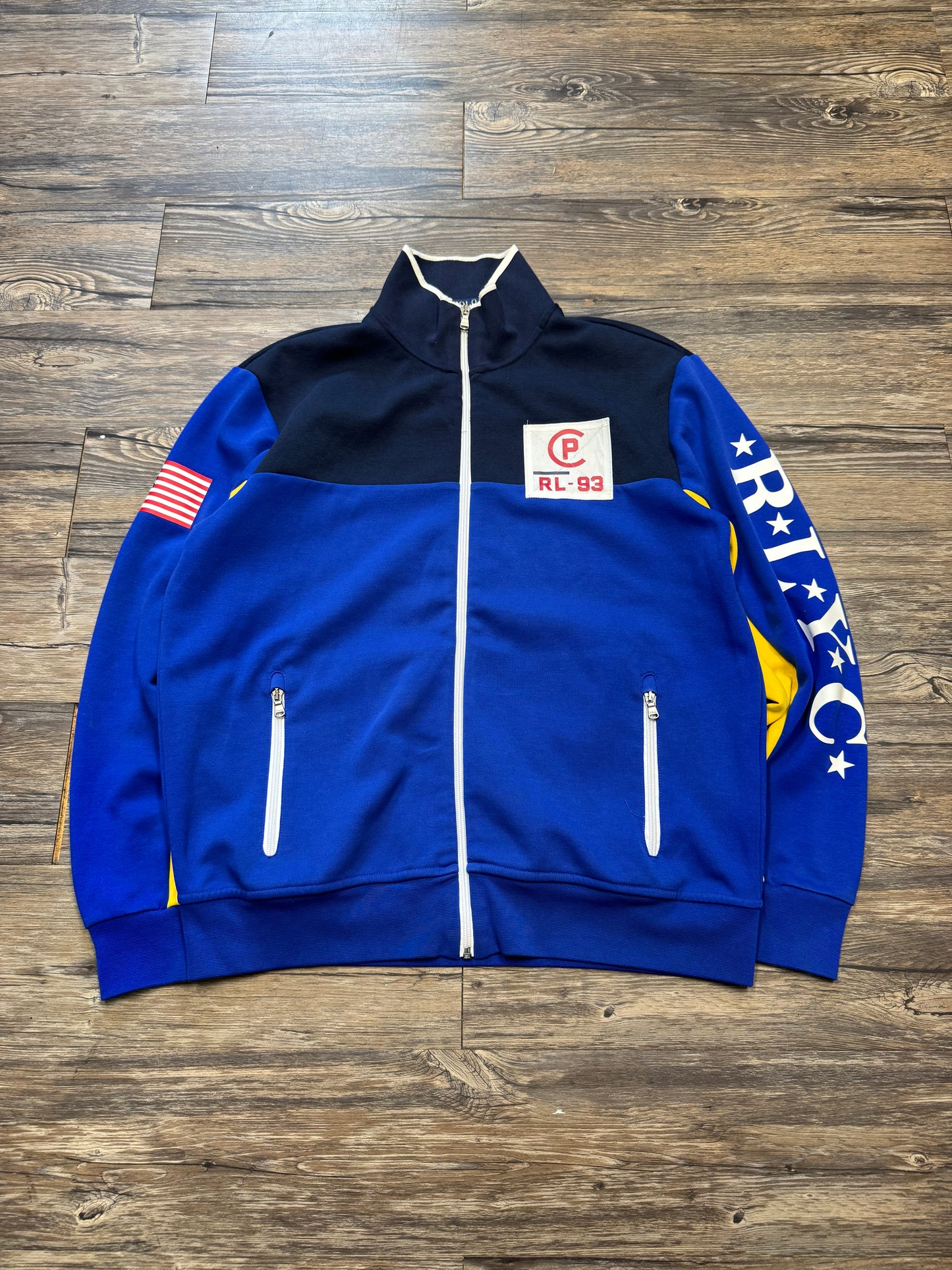 POLO RALPH LAUREN CP-93 DOUBLE KNIT TRACK JACKET (L)