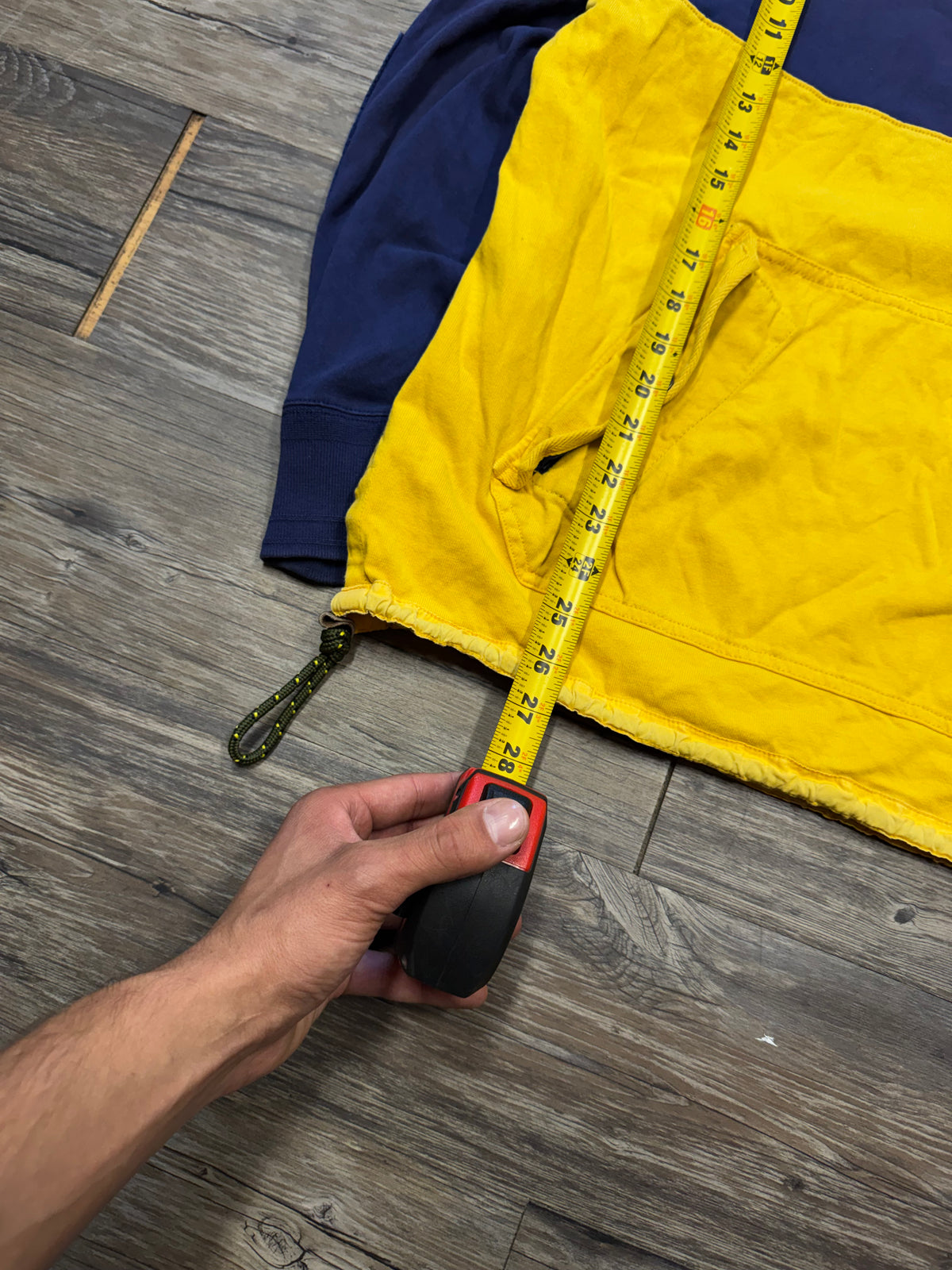 POLO RALPH LAUREN TWO TONE QUARTER BUTTON UP HOODIE (L)