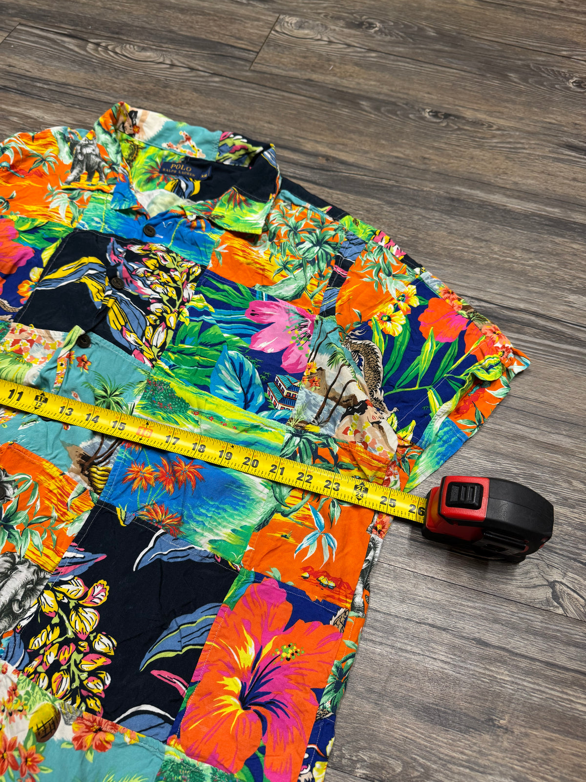 POLO RALPH LAUREN VIBRANT HAWAIIAN CAMP BUTTON UP SHIRT (XXL)