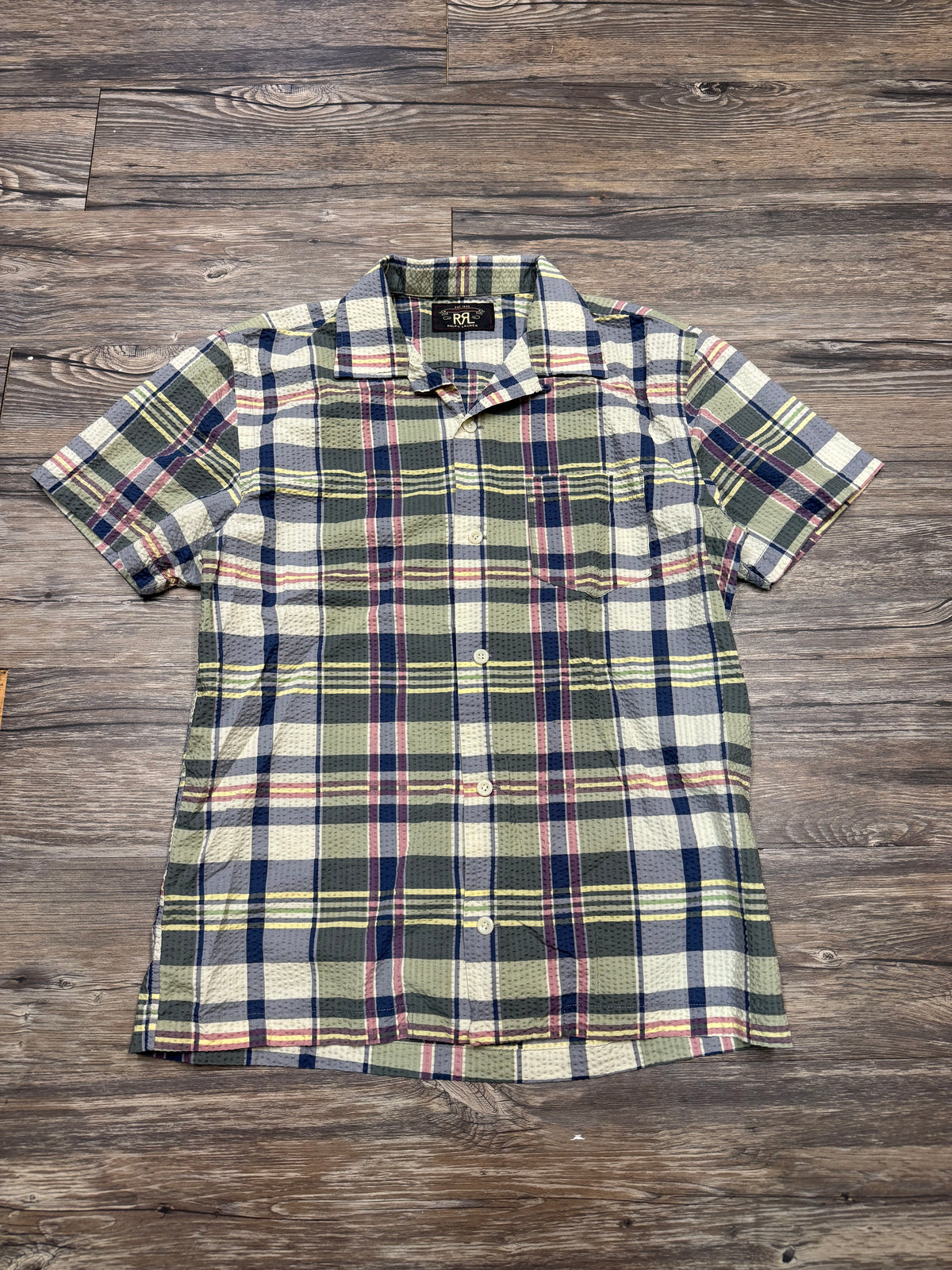 RRL PLAID BUTTON UP SHIRT (S)