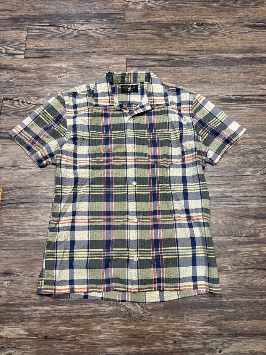 RRL PLAID BUTTON UP SHIRT (S)