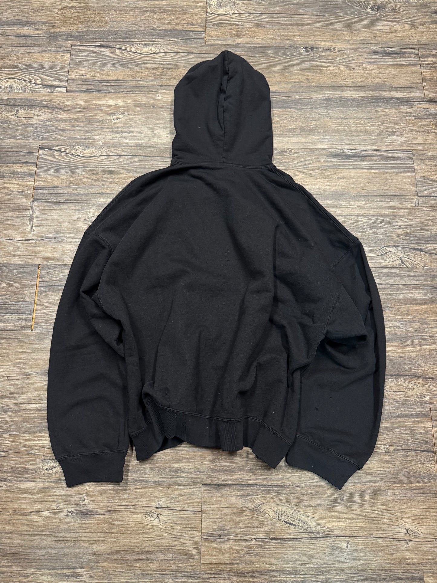 BALENCIAGA BLACK NEW YORK LOGO HOODIE (L)