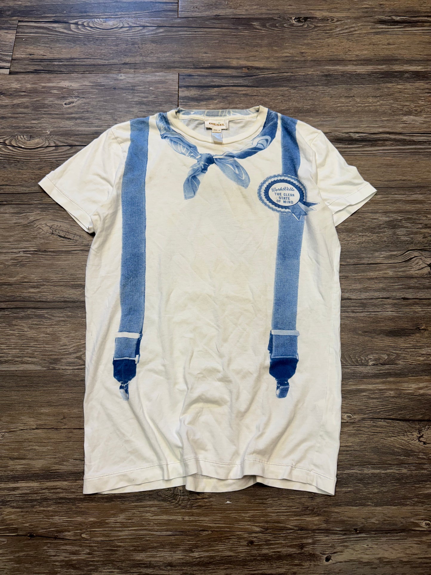 00’s DIESEL SUSPENDER BANDANA TEE (M)
