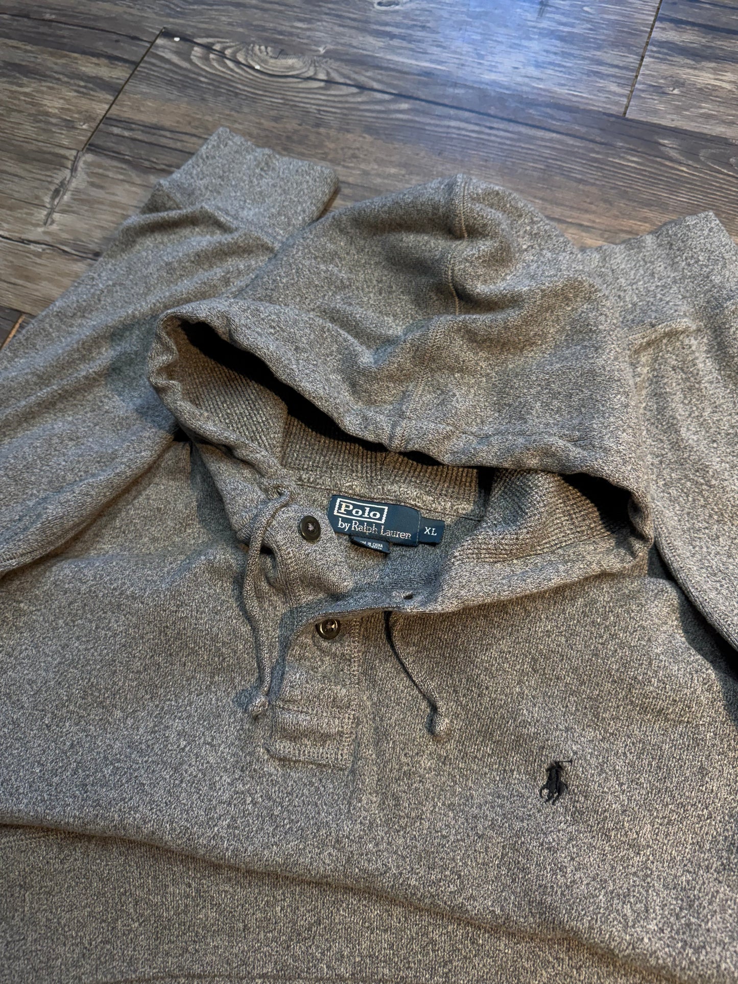 POLO RALPH LAUREN HENLEY HOODIE (XL)