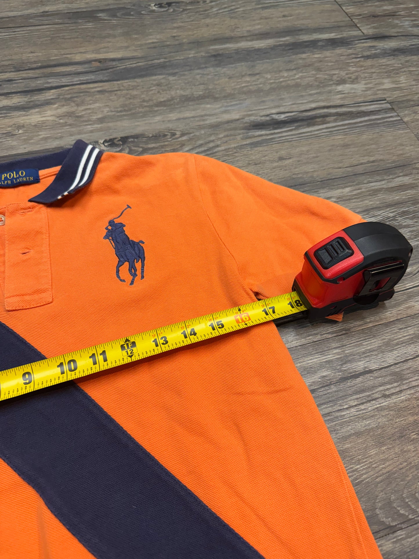 POLO RALPH LAUREN BIG LOGO STRIPE POLO (S)