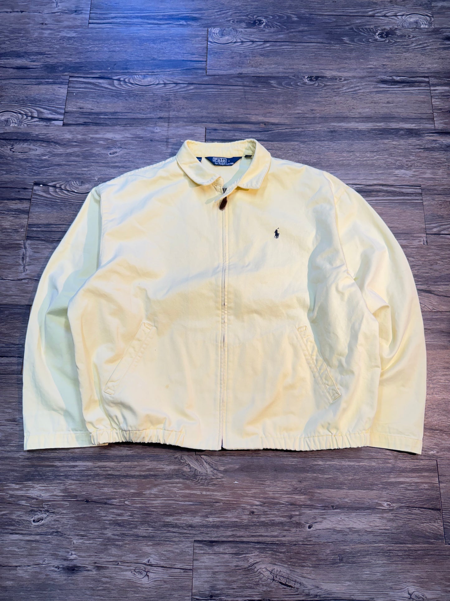 VINTAGE POLO RALPH LAUREN CREAM COACHES JACKET (XL)