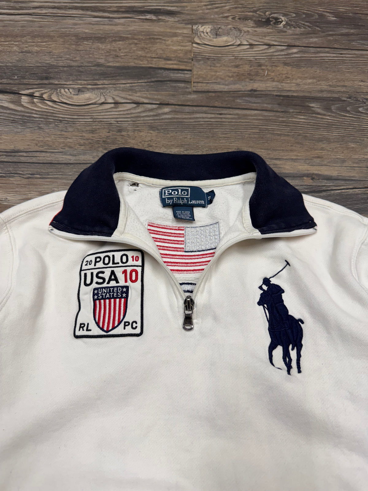 POLO RALPH LAUREN USA BIG PONY QUARTER ZIP (S)