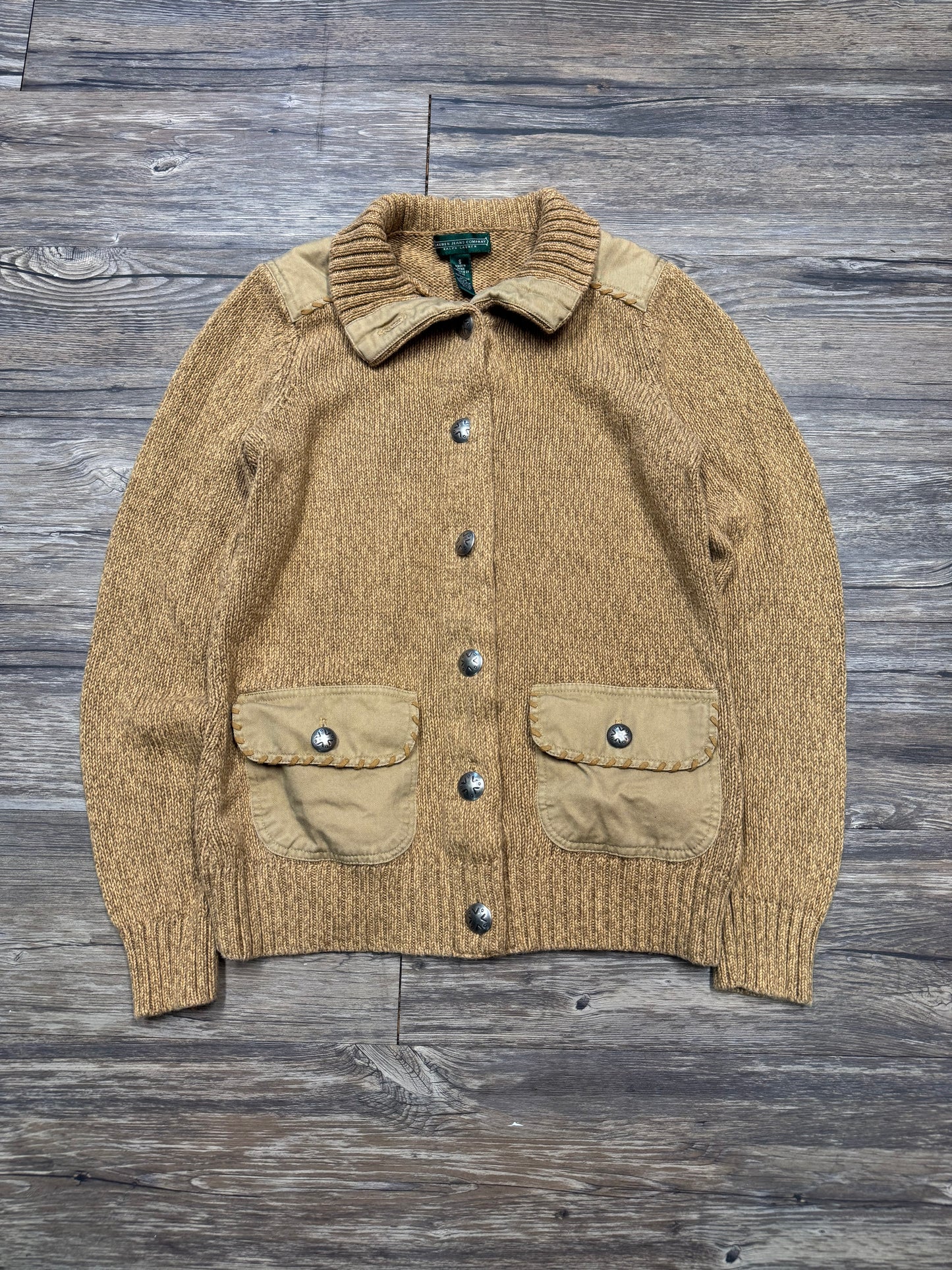 VINTAGE LAUREN JEANS KNIT WESTERN JACKET (S)