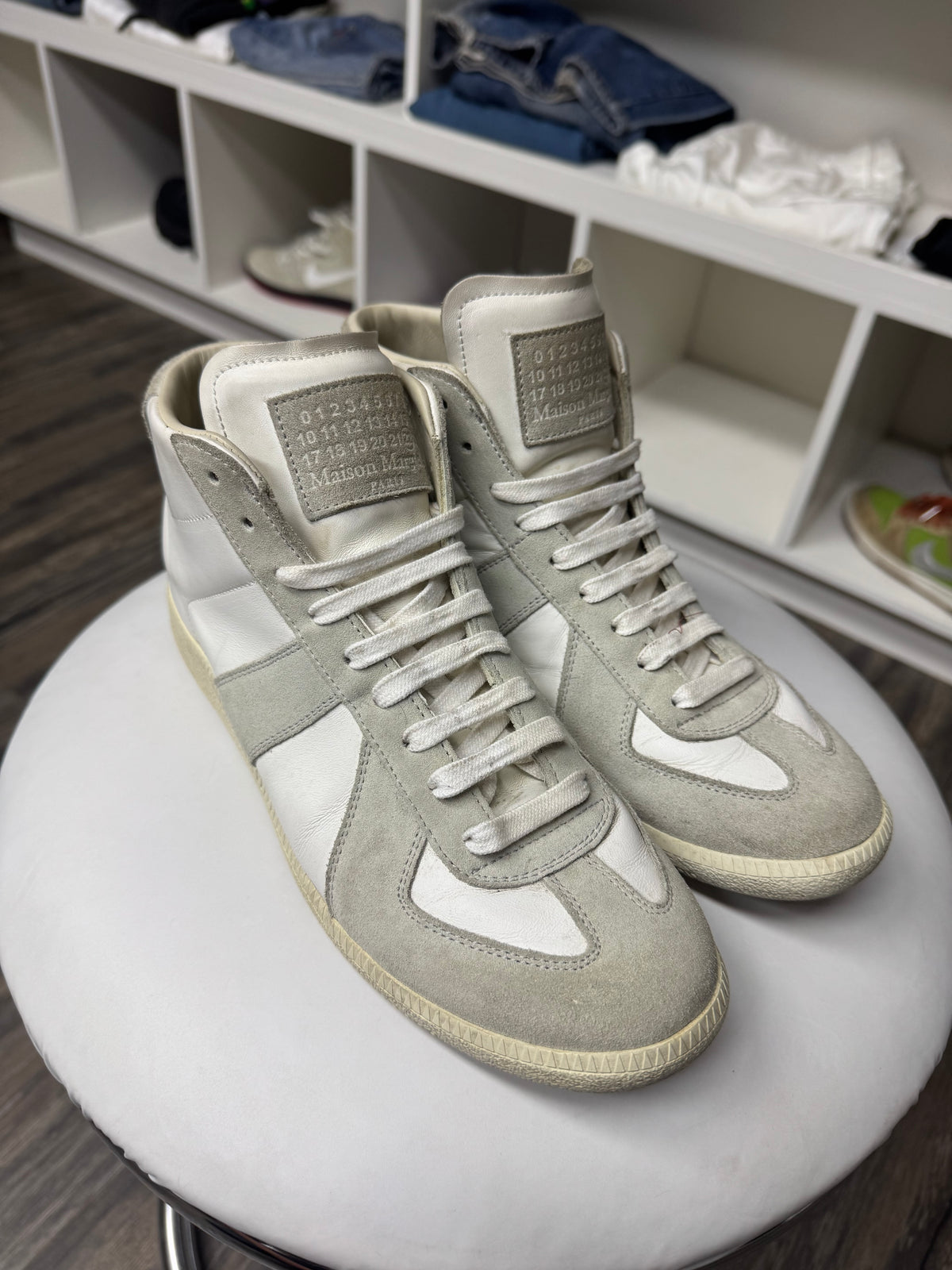 MAISON MARGIELA HI-TOP CLASSIC WHITE GATS (42)