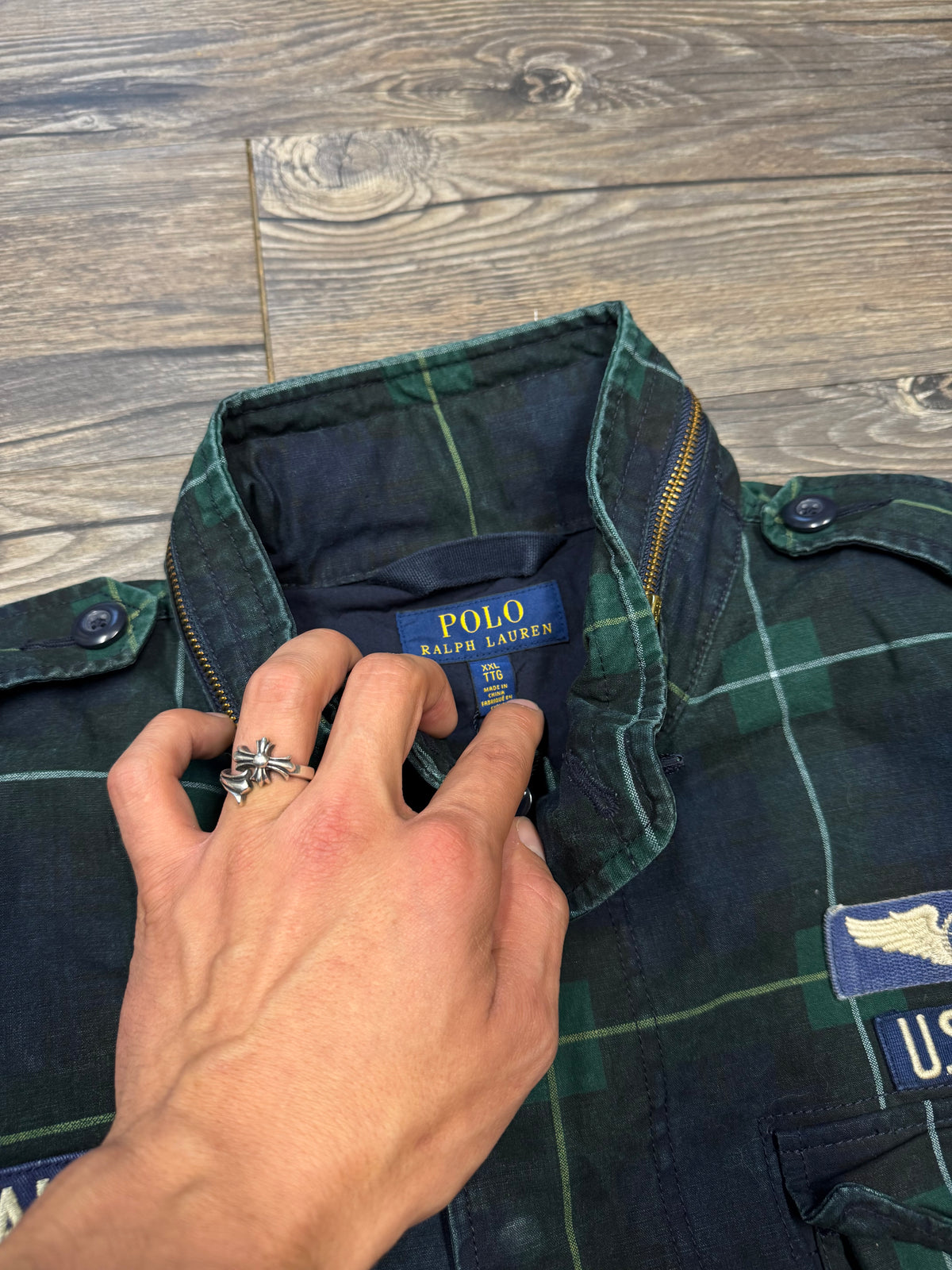 POLO RALPH LAUREN FLIGHT SQUADRON TARTAN FIELD COAT (XXL)