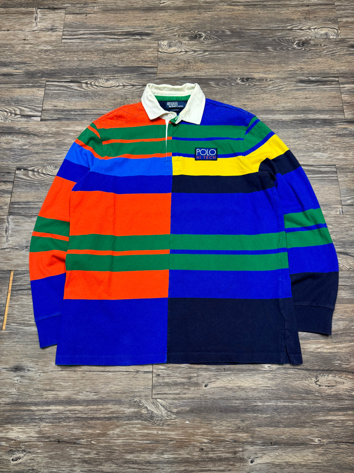 POLO RALPH LAUREN
HI-TECH STRIPED LS POLO (L)