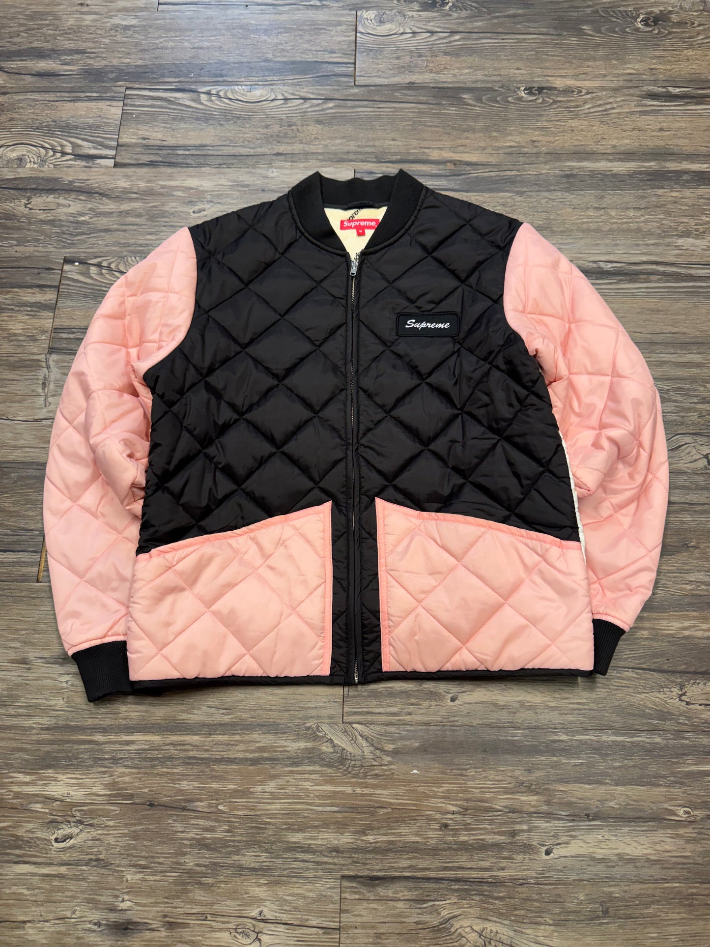 SUPREME FW16 QUILTED WAFFLE ZIP-UP JACKET (M)