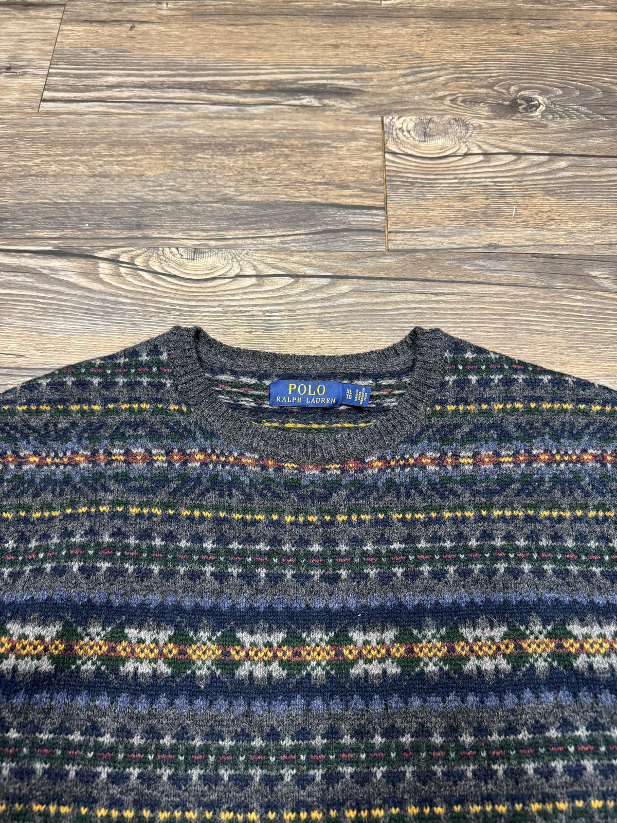 POLO RALPH LAUREN AZTEC CREWNECK (XL)