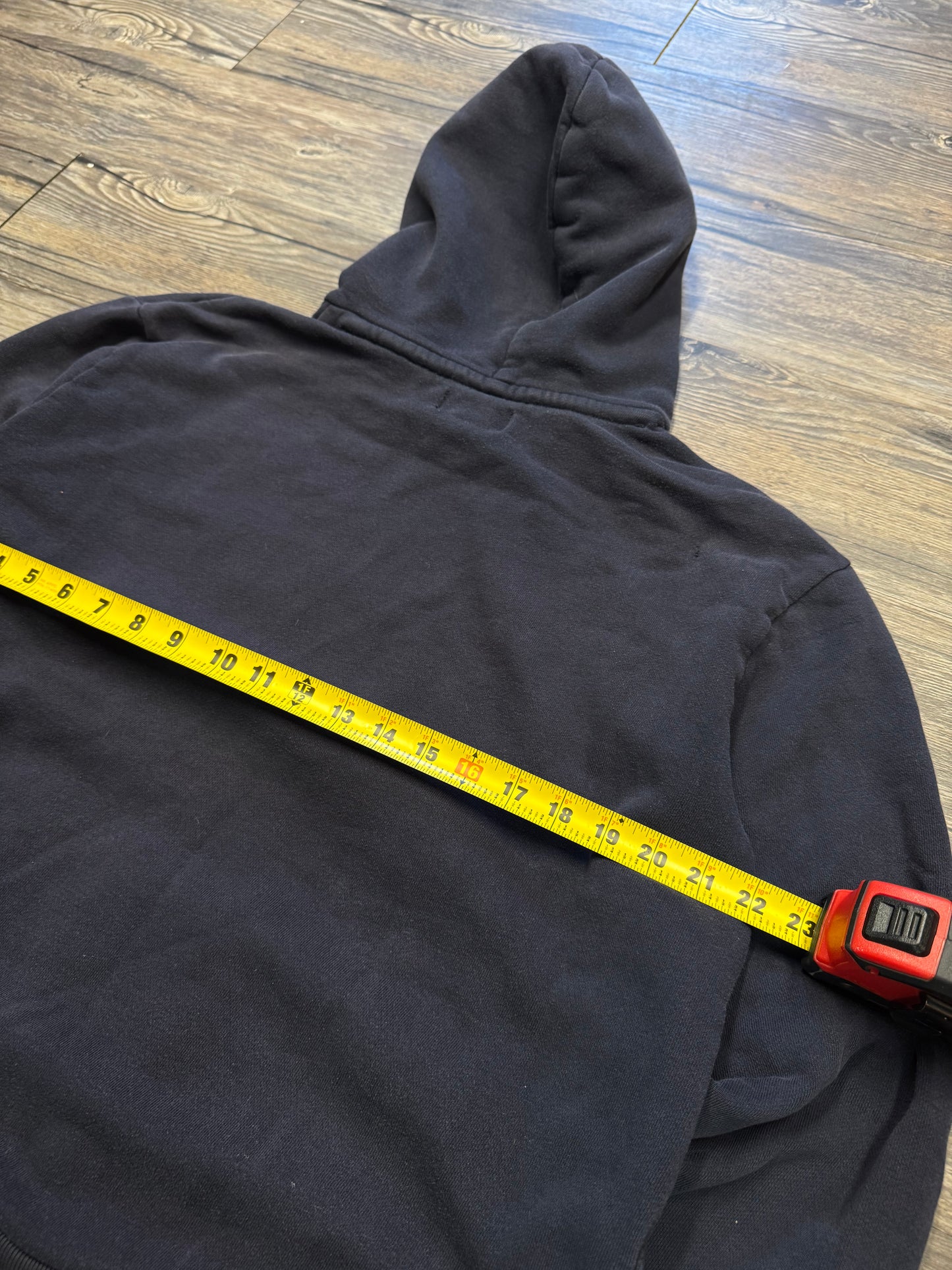 POLO JEANS COMPANY NAVY LOGO HOODIE (L)