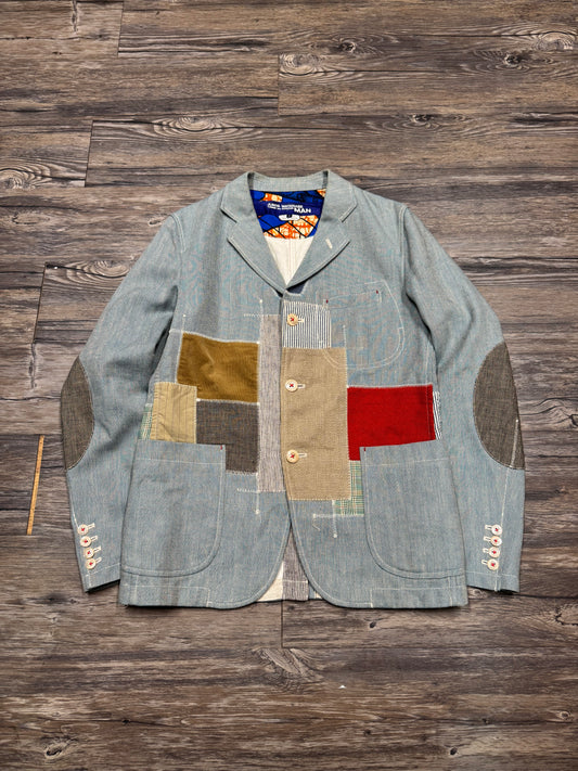 JUNYA WATANABE SS16 PATCHWORK LINEN BLAZER (S)