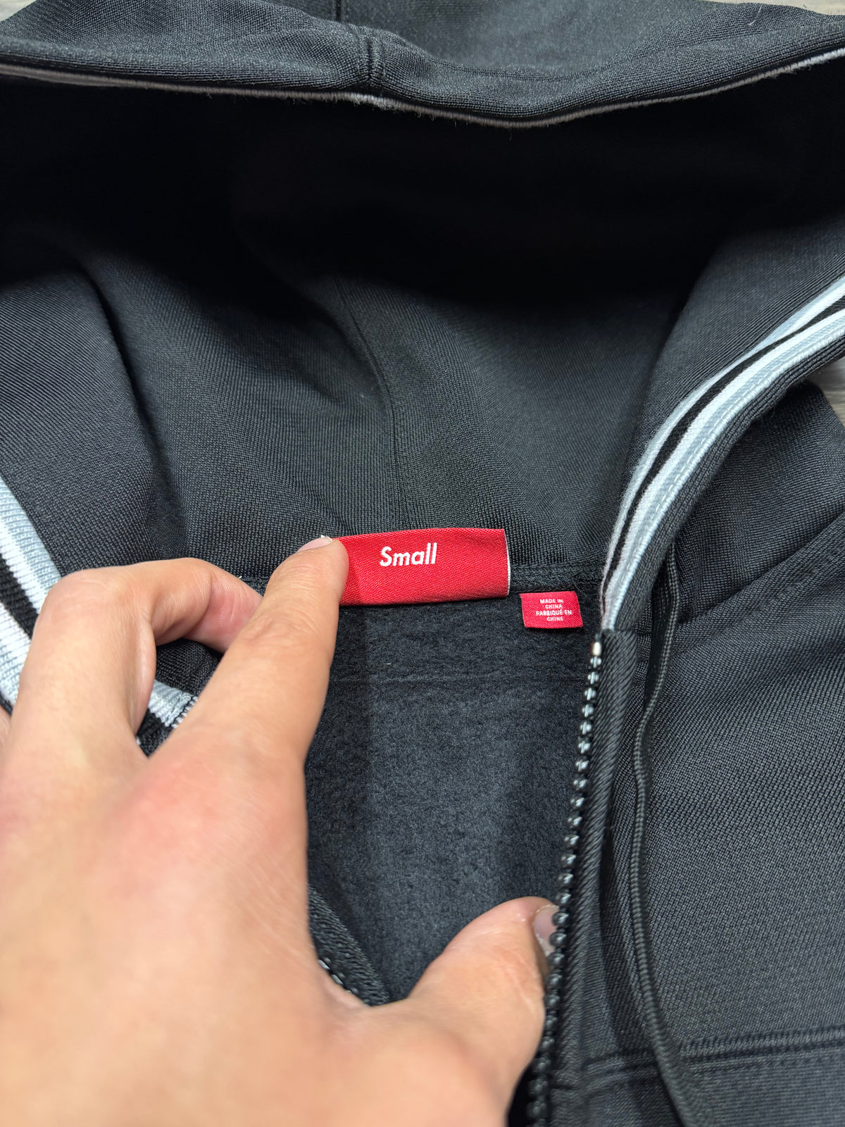 SUPREME SS24 FOOTBALL ZIP-UP HOODED SWEATSHIRT (S)