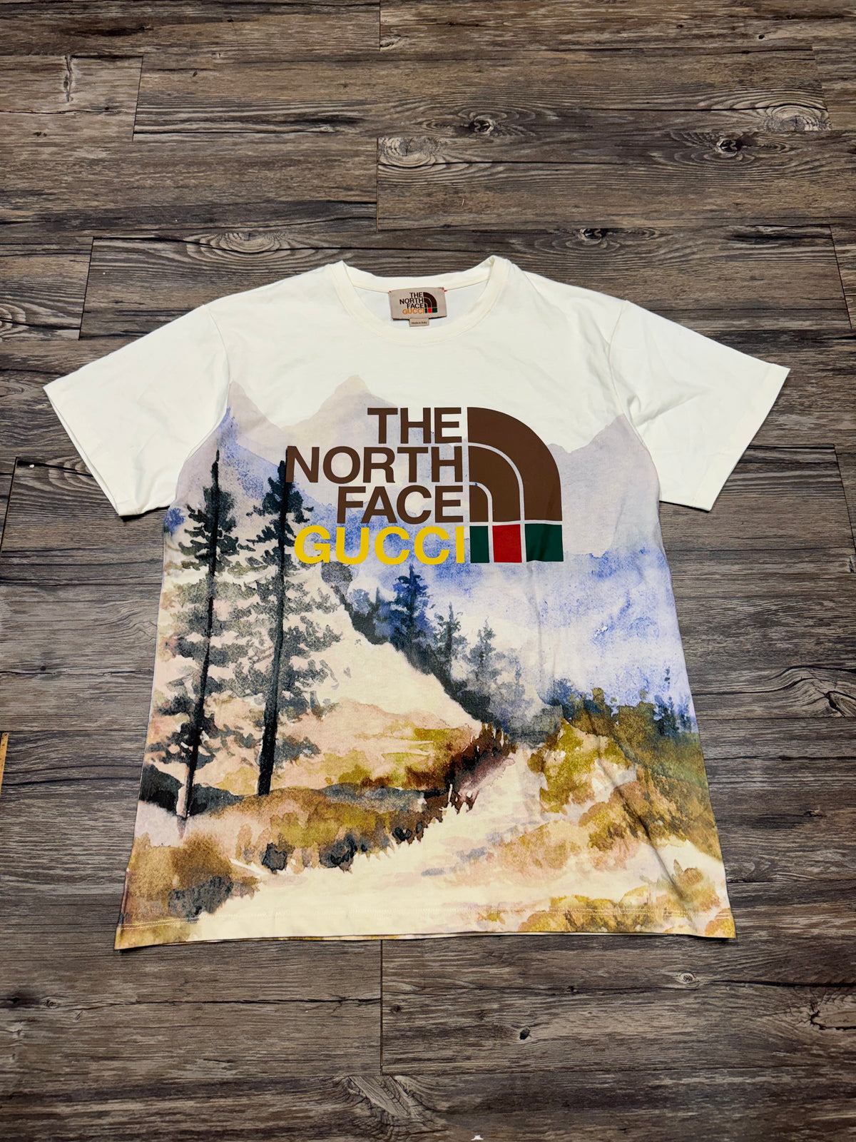 GUCCI X TNF ‘TRAIL PRINT’ AOP T-SHIRT (M)