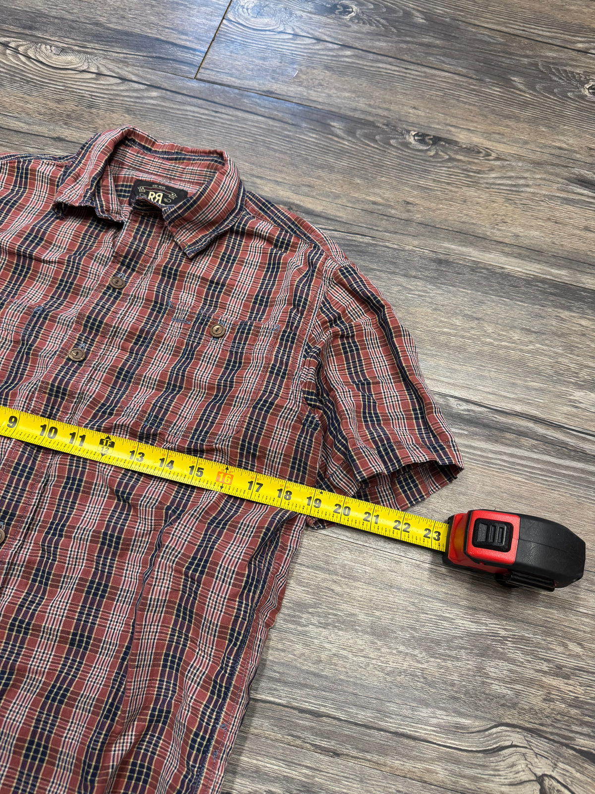 RRL PLAID BUTTON UP SHIRT (S)