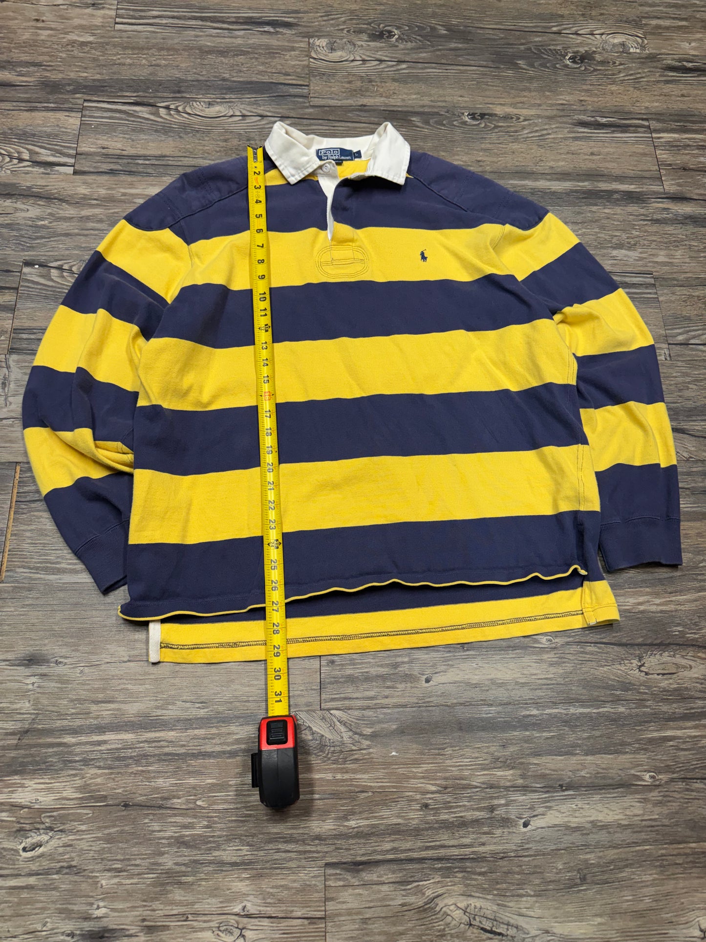 POLO RALPH LAUREN LS STRIPED POLO (L)
