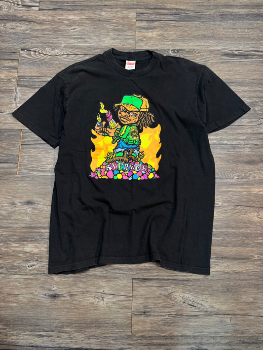 SUPREME CARTOON GRAPHIC T-SHIRT (LARGE)