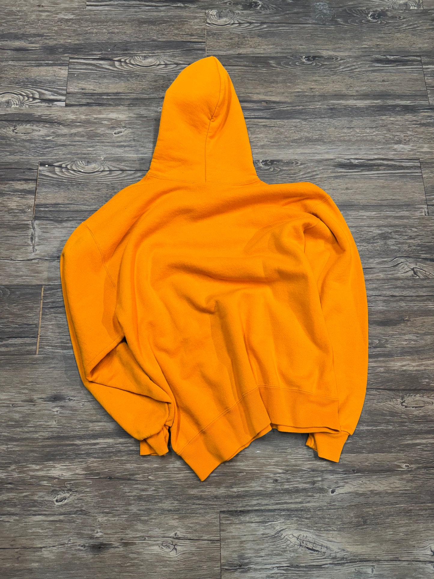 VINTAGE ORANGE BLANK RUSSELL HOODIE (L)