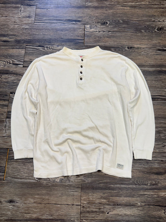 VTG LEVI STRAUSS CREAM HENLEY (L)