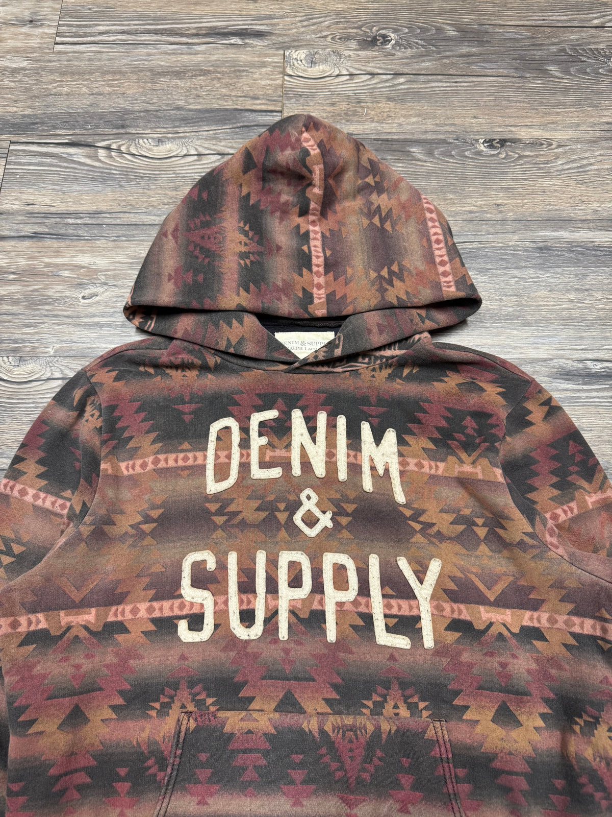 POLO RALPH LAUREN DENIM & SUPPLY AZTEC HOODIE (L)
