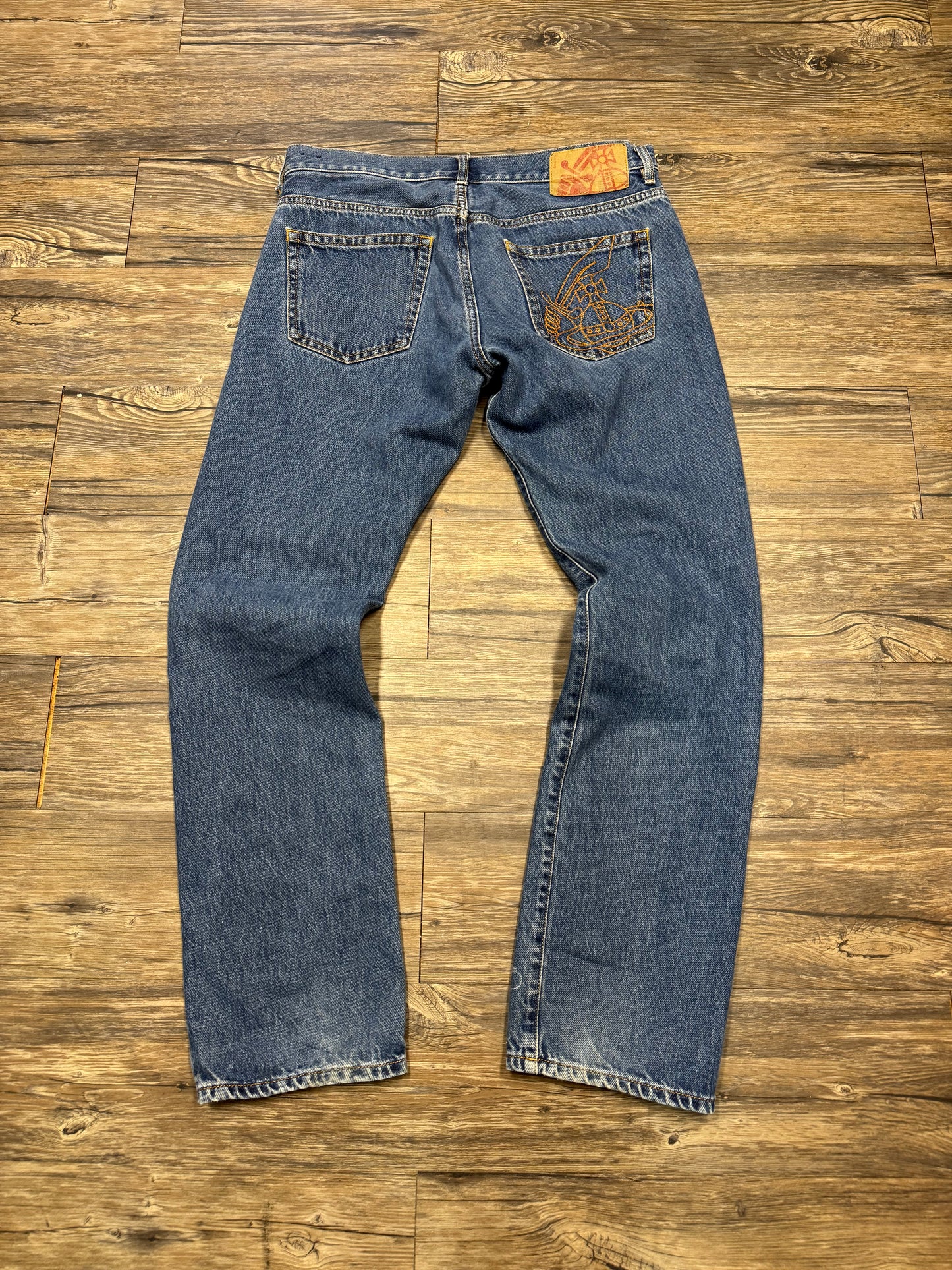 VIVIENNE WESTWOOD COLUMN DENIM JEANS (32)