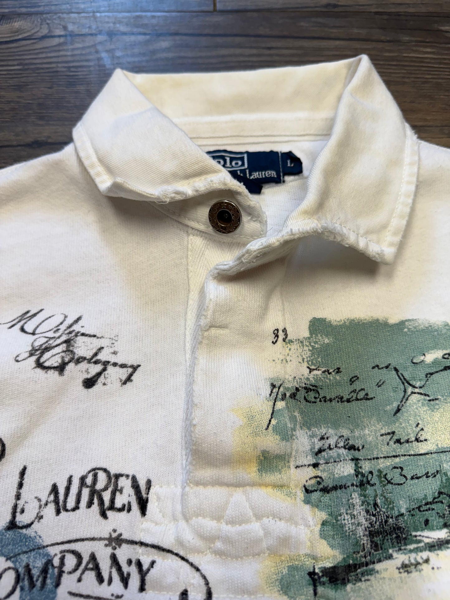 POLO RALPH LAUREN DISTRESSED SPORTSMAN TRAPPER LAKE RUGBY (L)