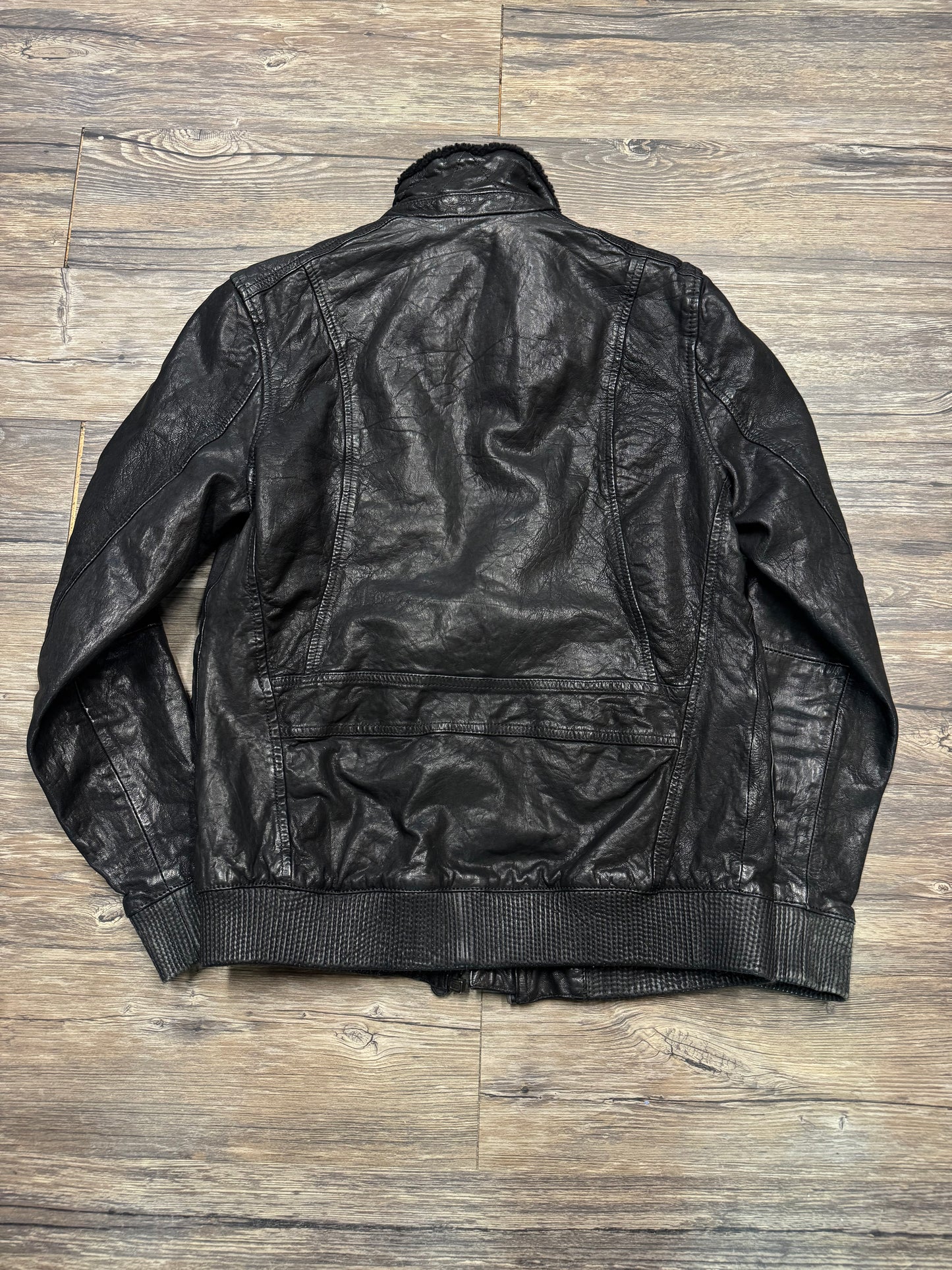ALLSAINTS FUR COLLAR BIKER JACKET (S)