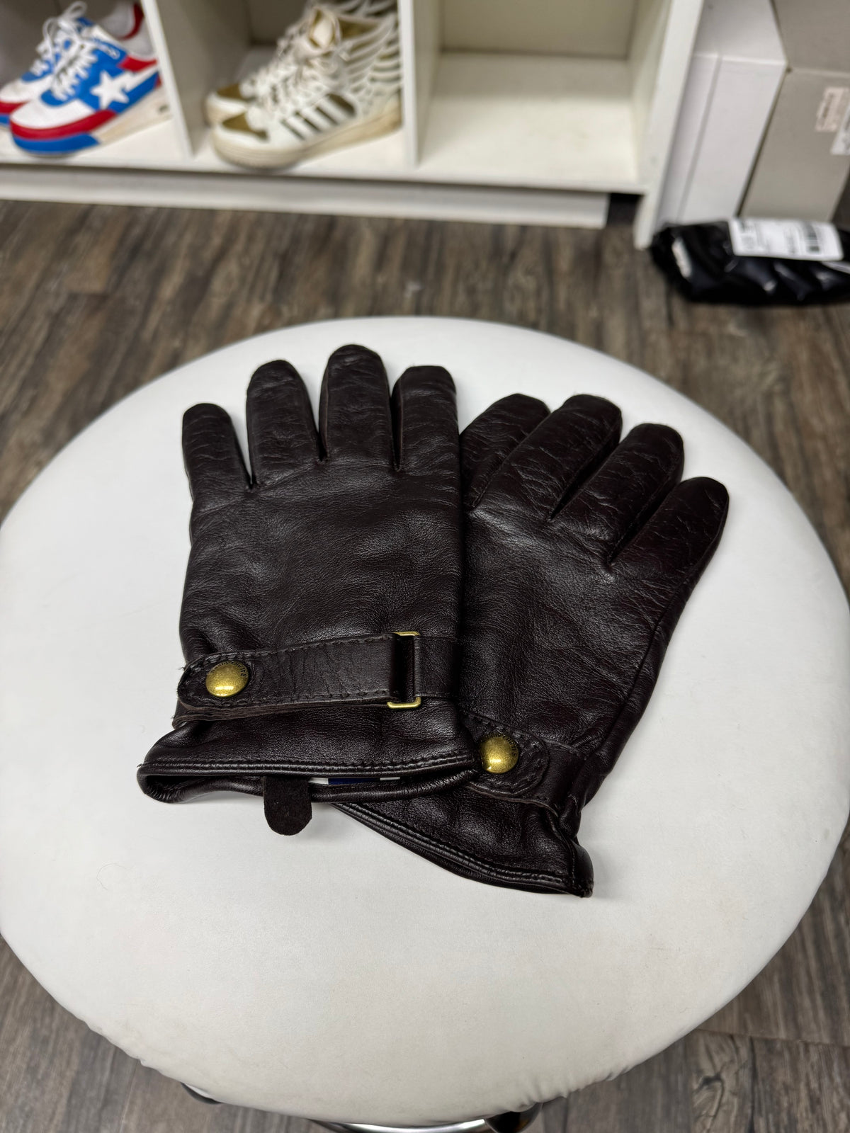 POLO RALPH LAUREN LAMBSKIN MENS LEATHER GLOVES (OS)
